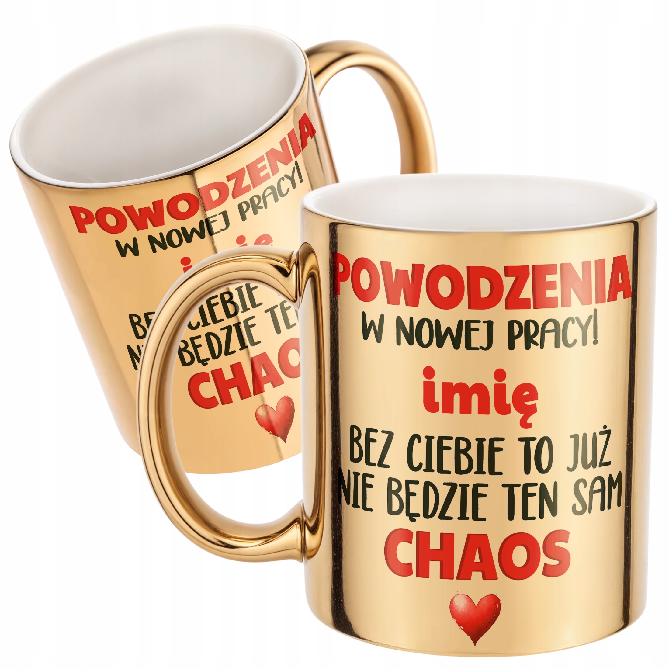 Złoty Kubek ceramiczny Personalizowany Pożeganie Odejście z Pracy Prezent
