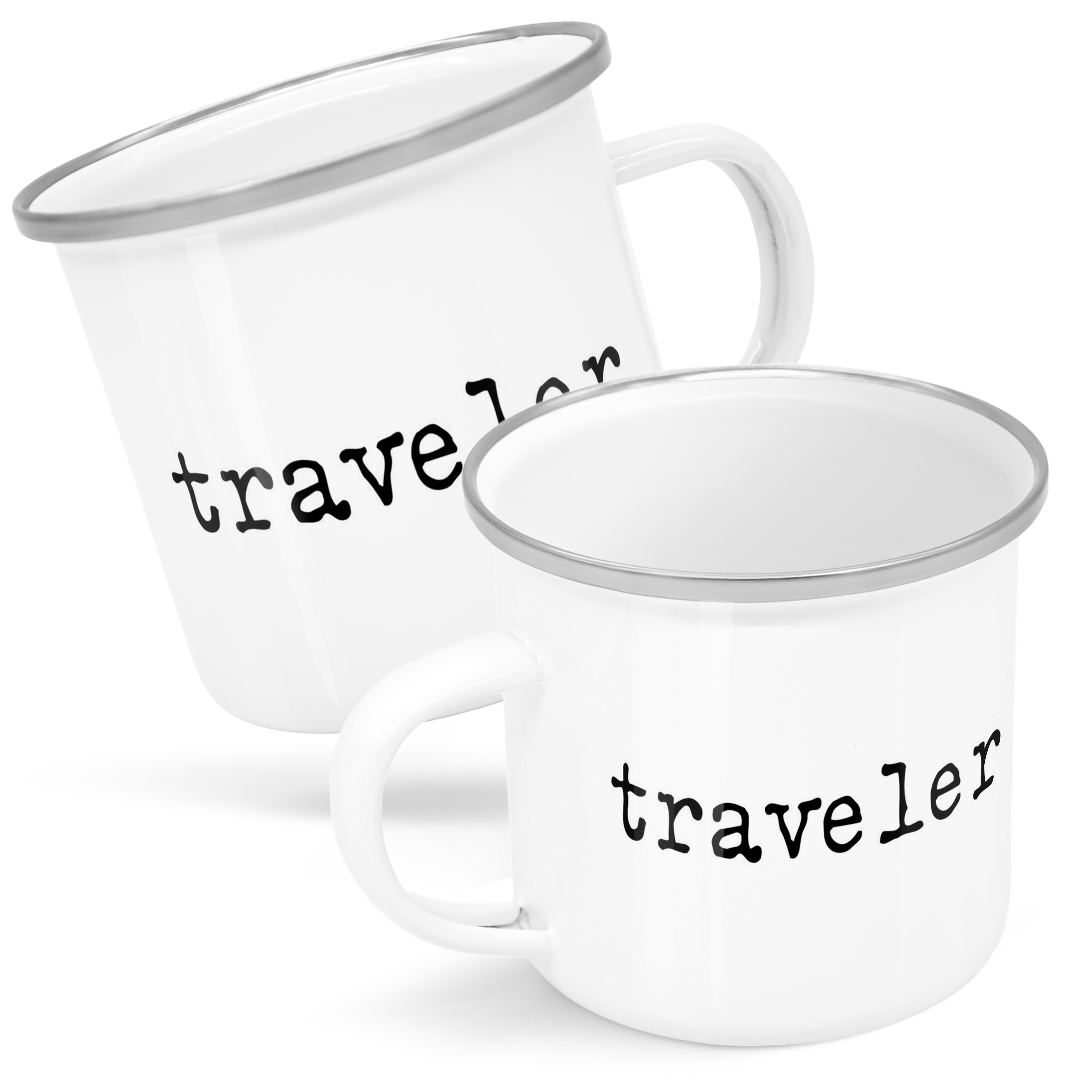 Emaliowany Kubek Garnuszek Traveler Podróżnik Prezent Upominek