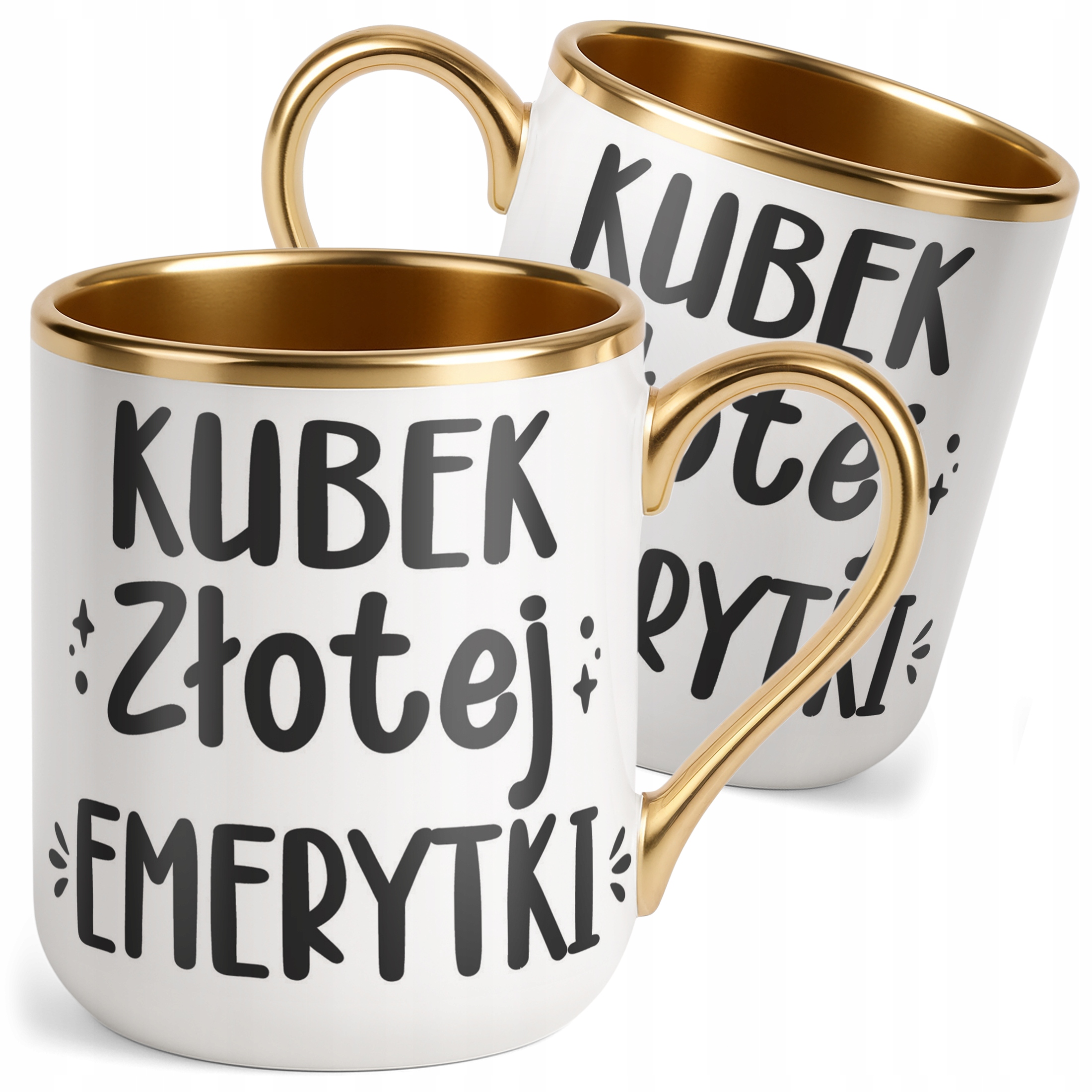 Kubek Premium Złoty Z okazji Emerytury Dla Emerytki Prezent