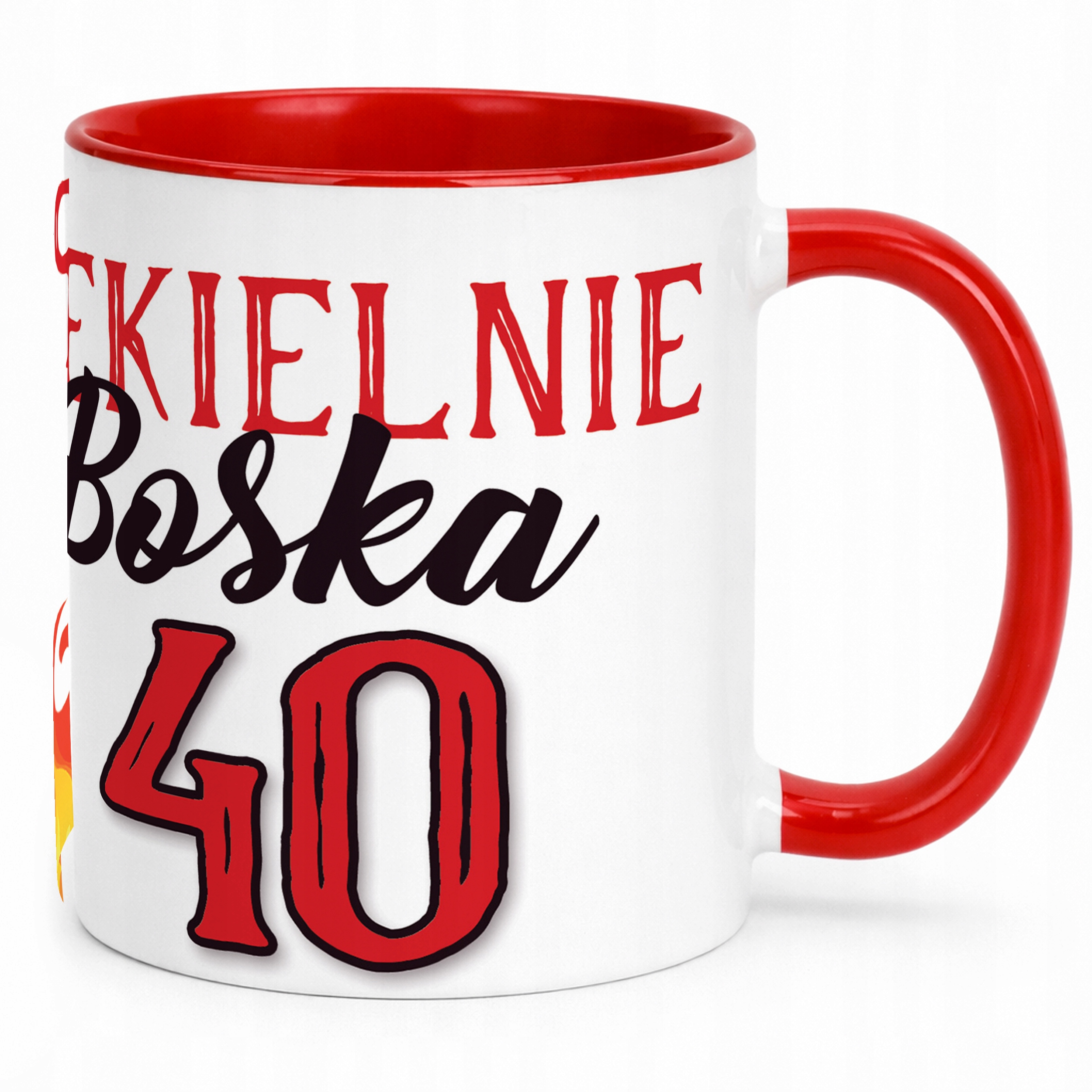 Kubek Czerwony Piekielnie Boska 40 Dla Kobiety Urodziny Prezent
