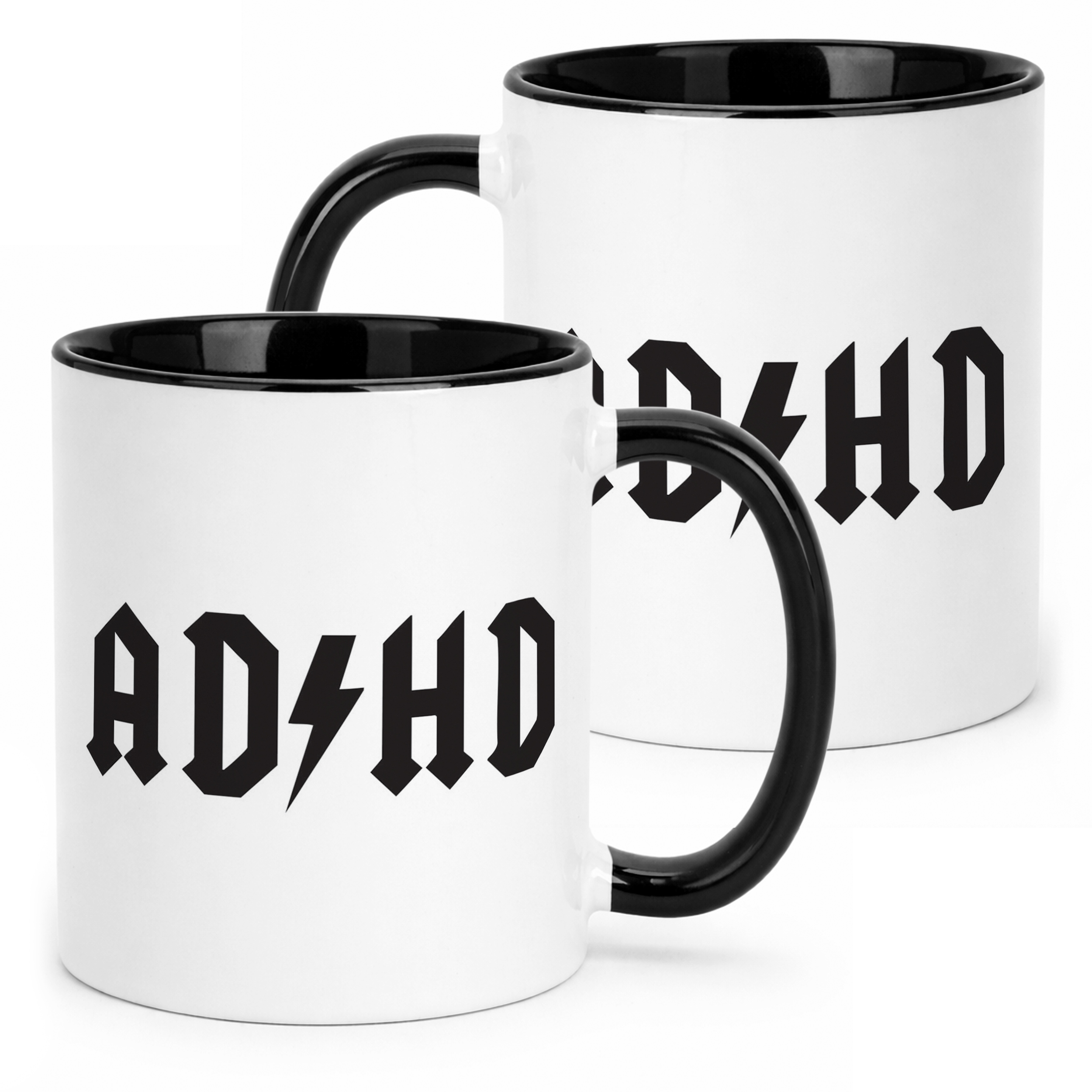 Kubek Czarny ADHD Śmieszny Zabawny Prezent Upominek