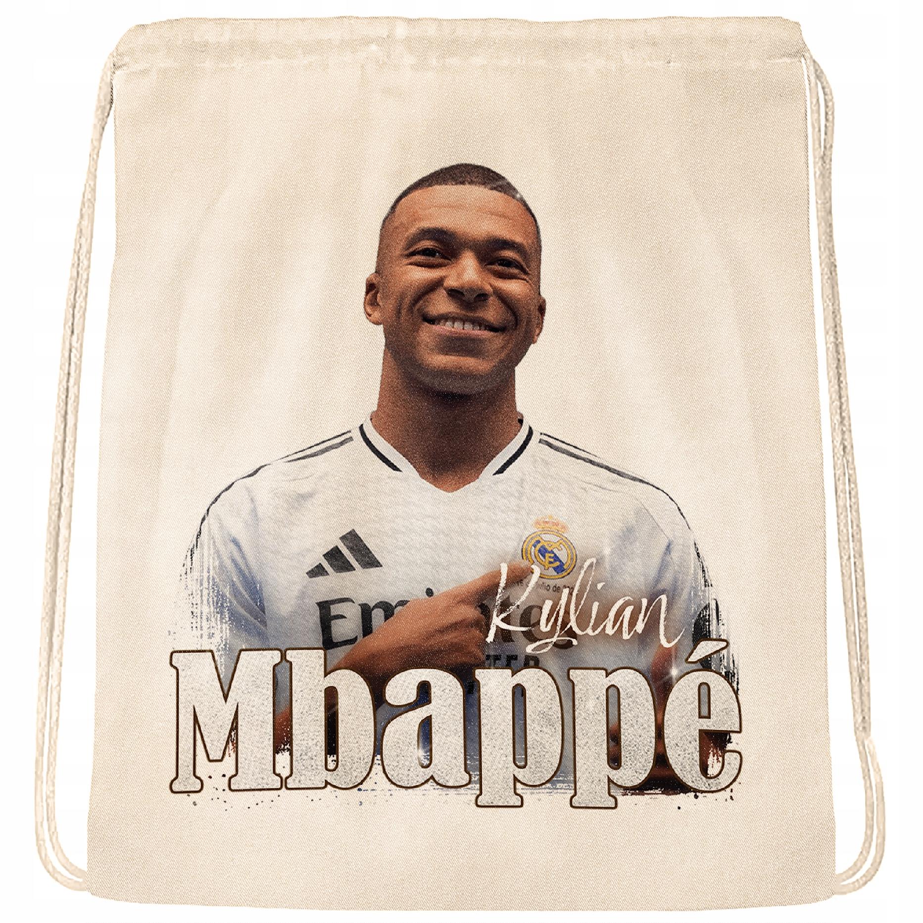 Plecak bawełniany Kylian Mbappe dla kibiców Real Madryt