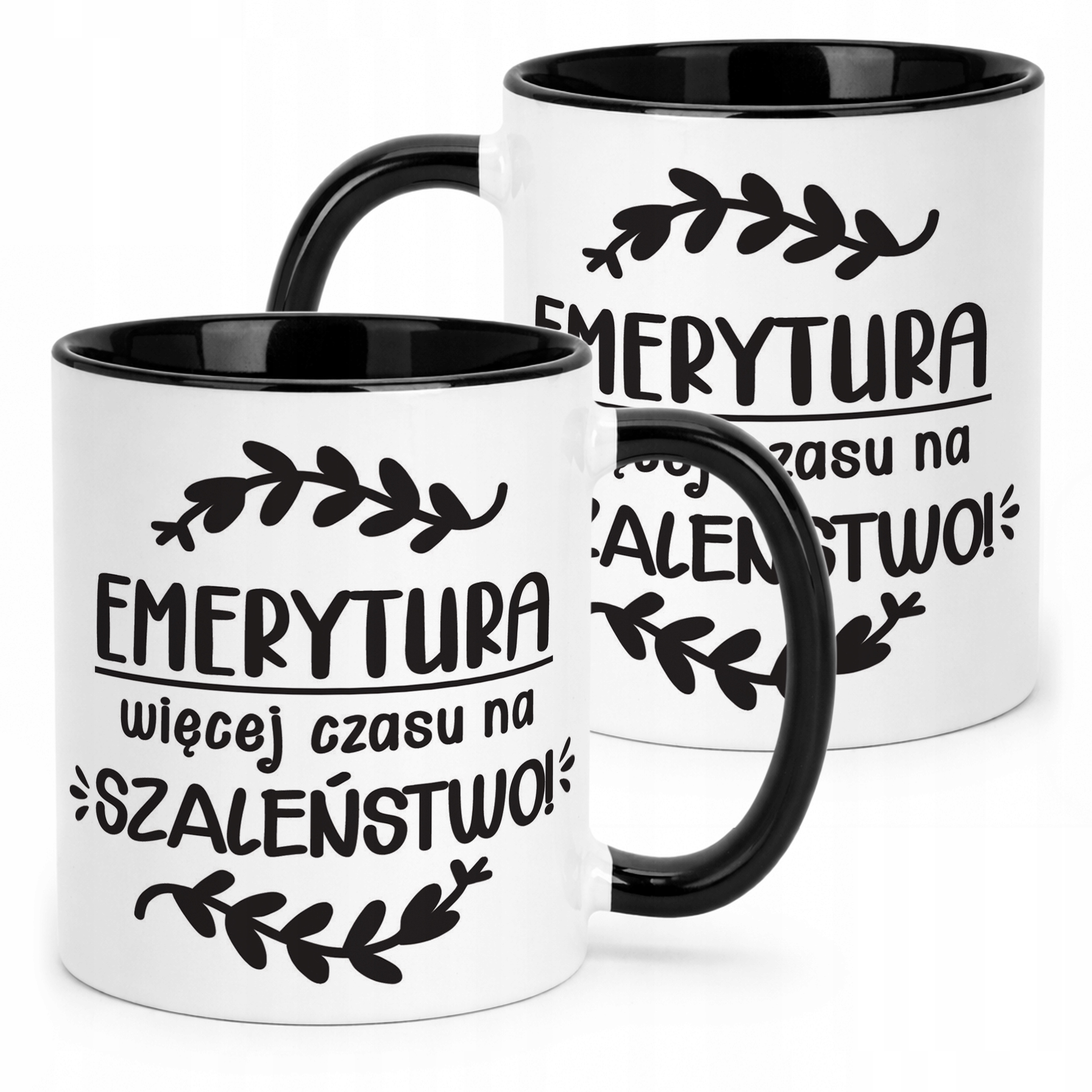 Kubek Czarny z okazji Emerytury Dla Emeryta Emerytki Prezent Upominek