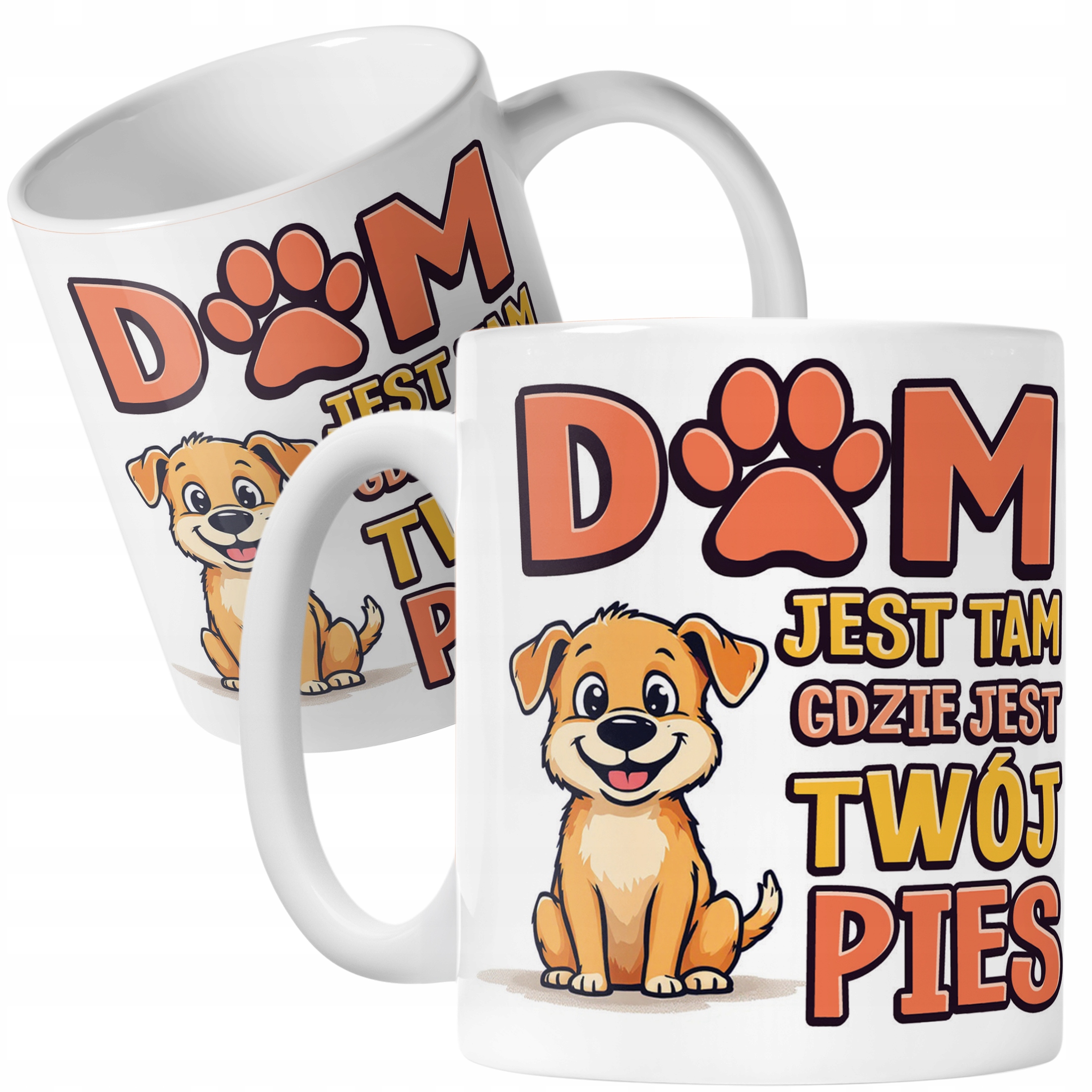 Kubek ceramiczny Dom Jest Tam Gdzie Twój Pies Prezent Upomienk
