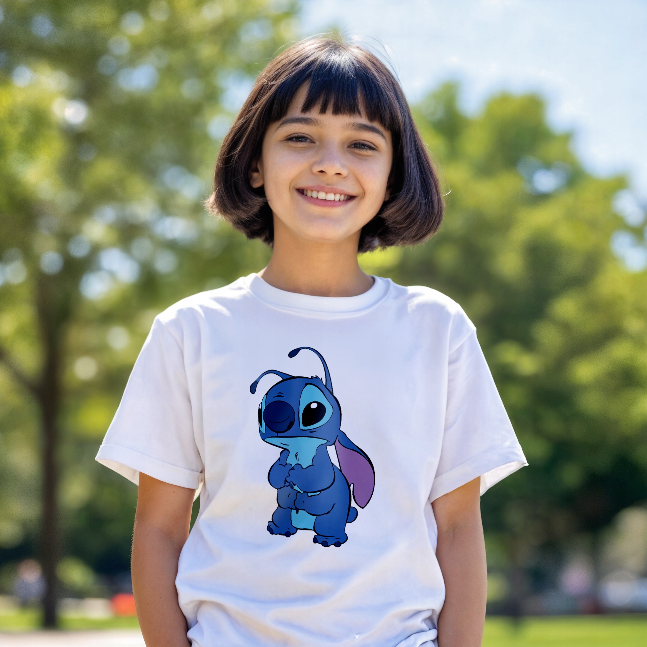 Koszulka biała dziecięca Stitch Lilo i Stich Dla Fanów