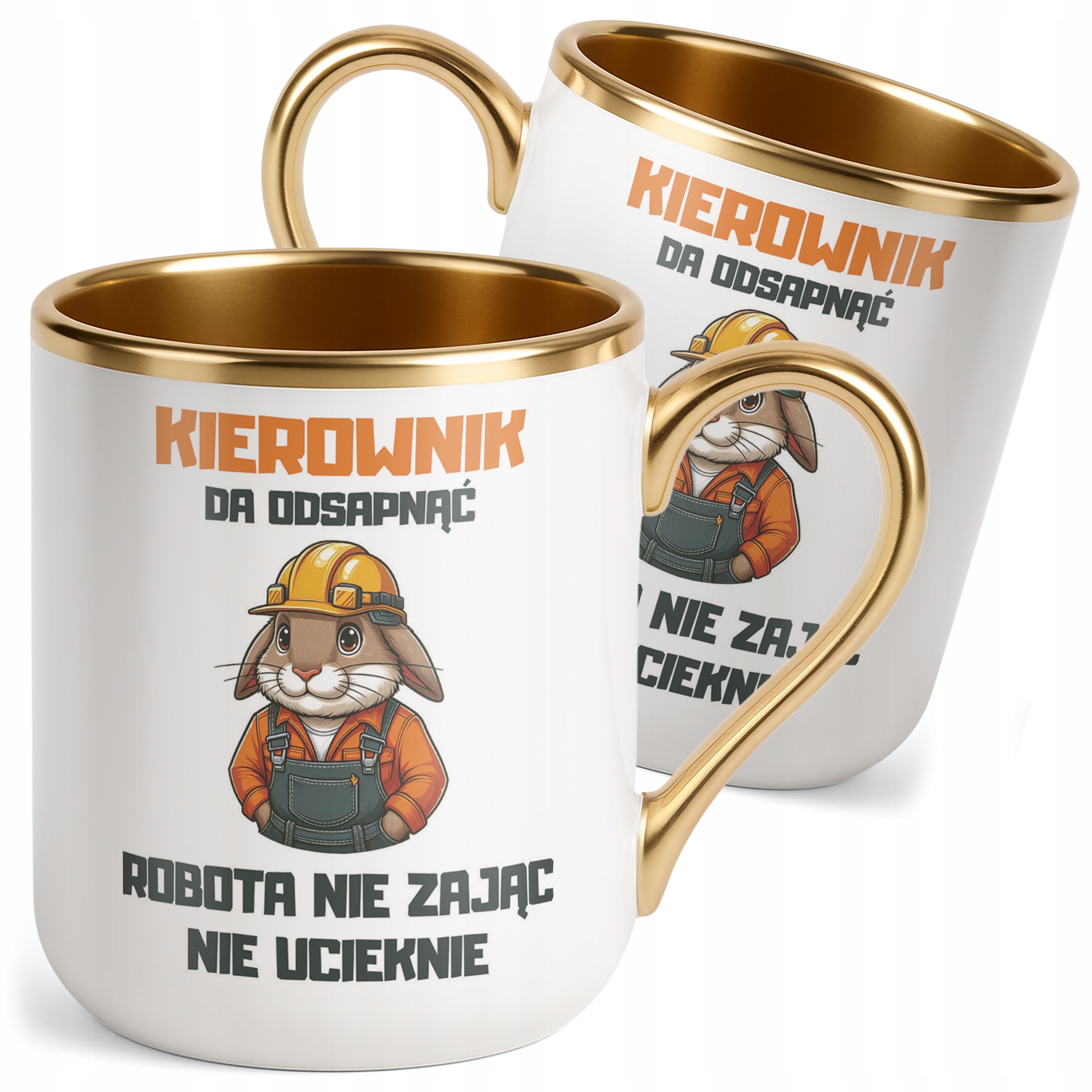 Kubek Premium Złoty Kierownik da odsapnąć Do Pracy Zabawny Prezent