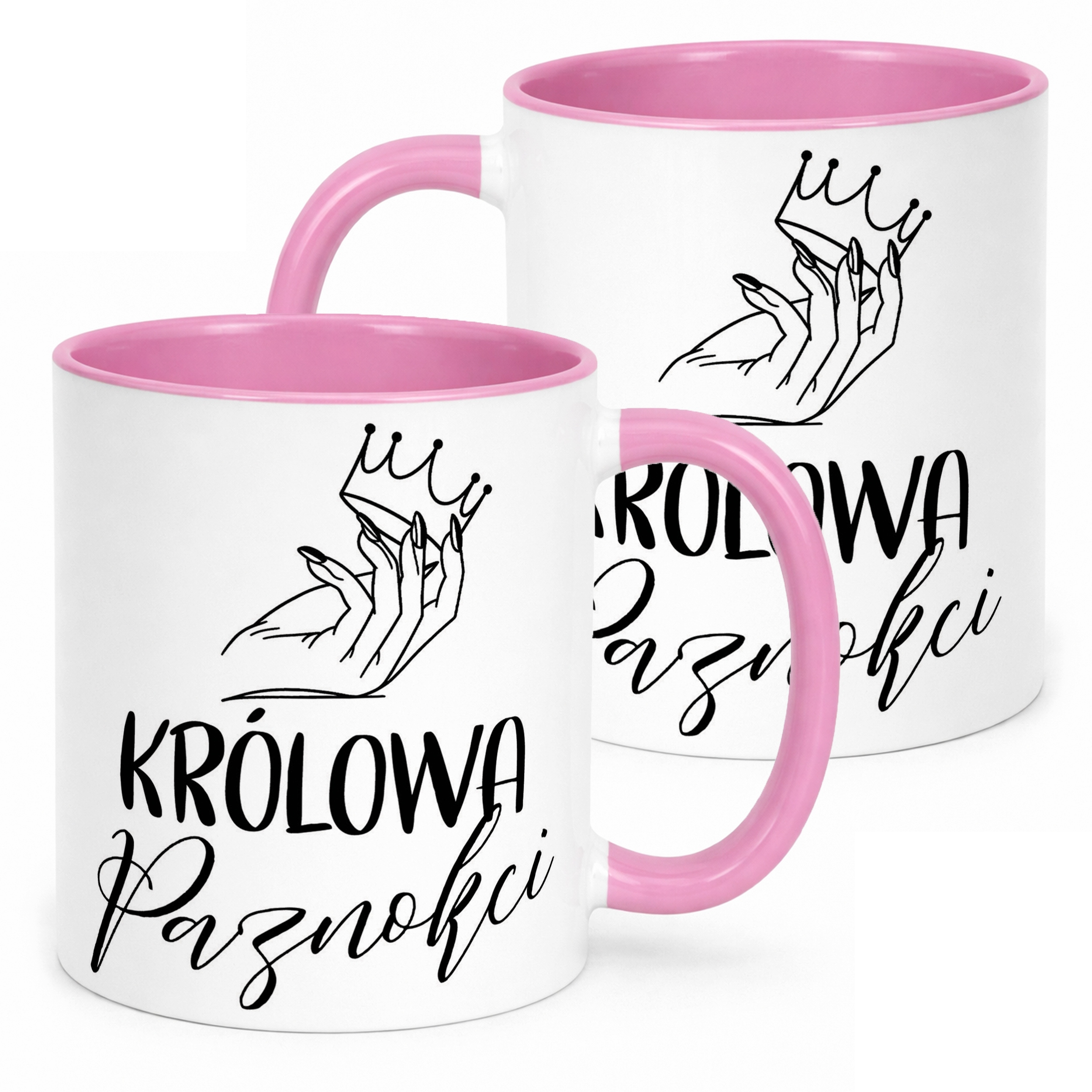 Kubek Różowy Królowa Paznokci Dla Stylistki Paznokci Prezent