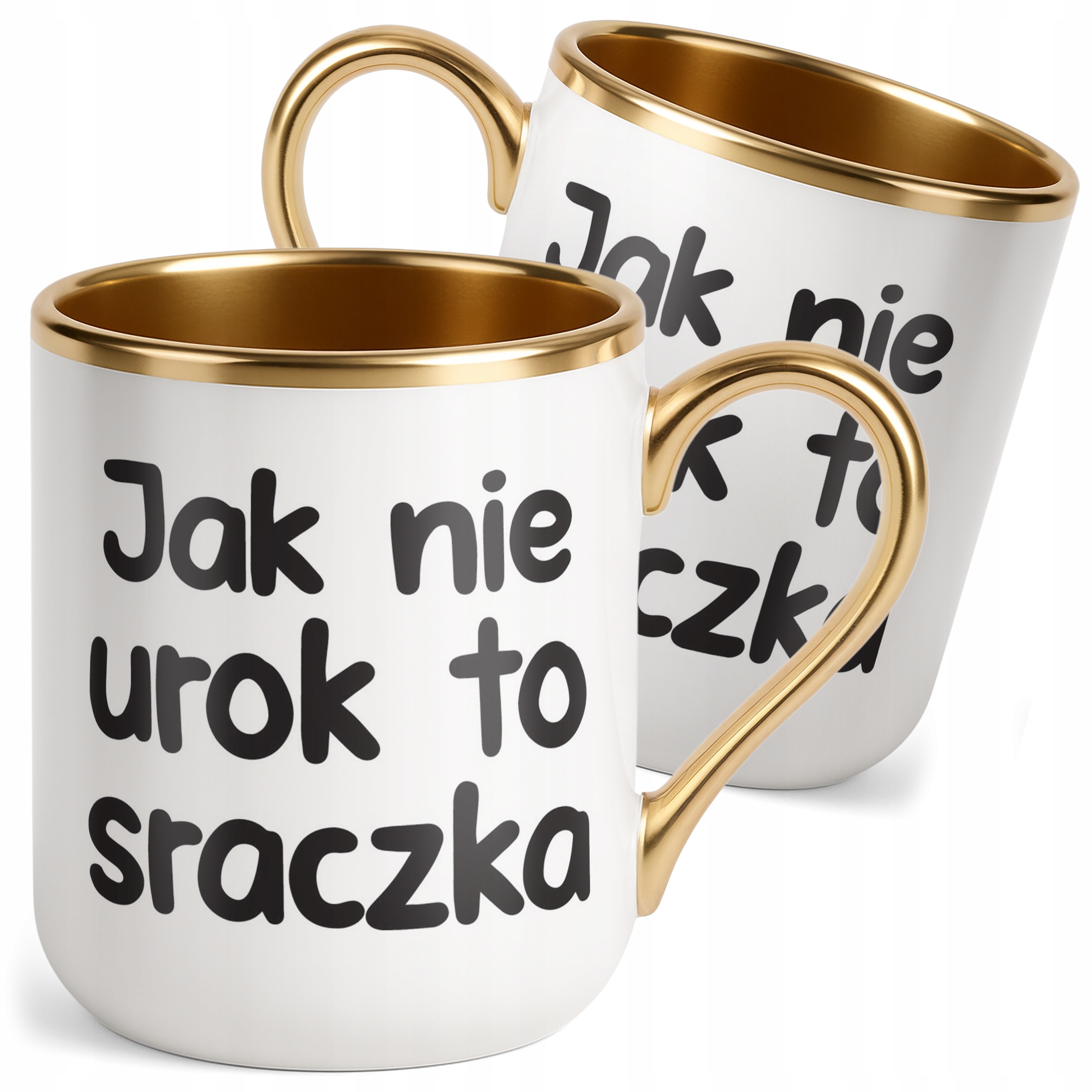 Kubek Premium Złoty Jak Nie Urok To Sraczka Śmieszny Zabawny Prezent