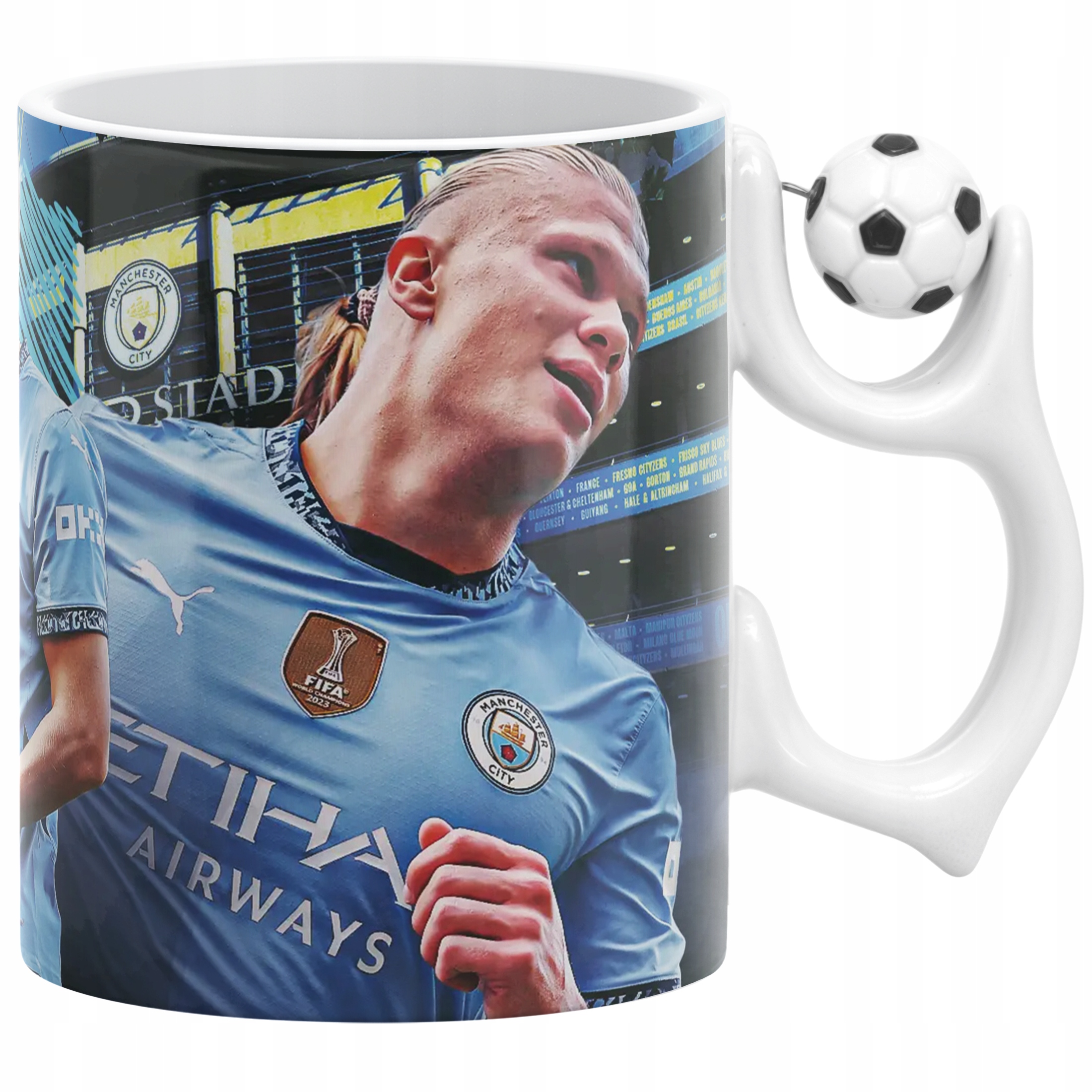 Kubek piłkarski Erling Haaland dla fanów Manchester City dla kibica