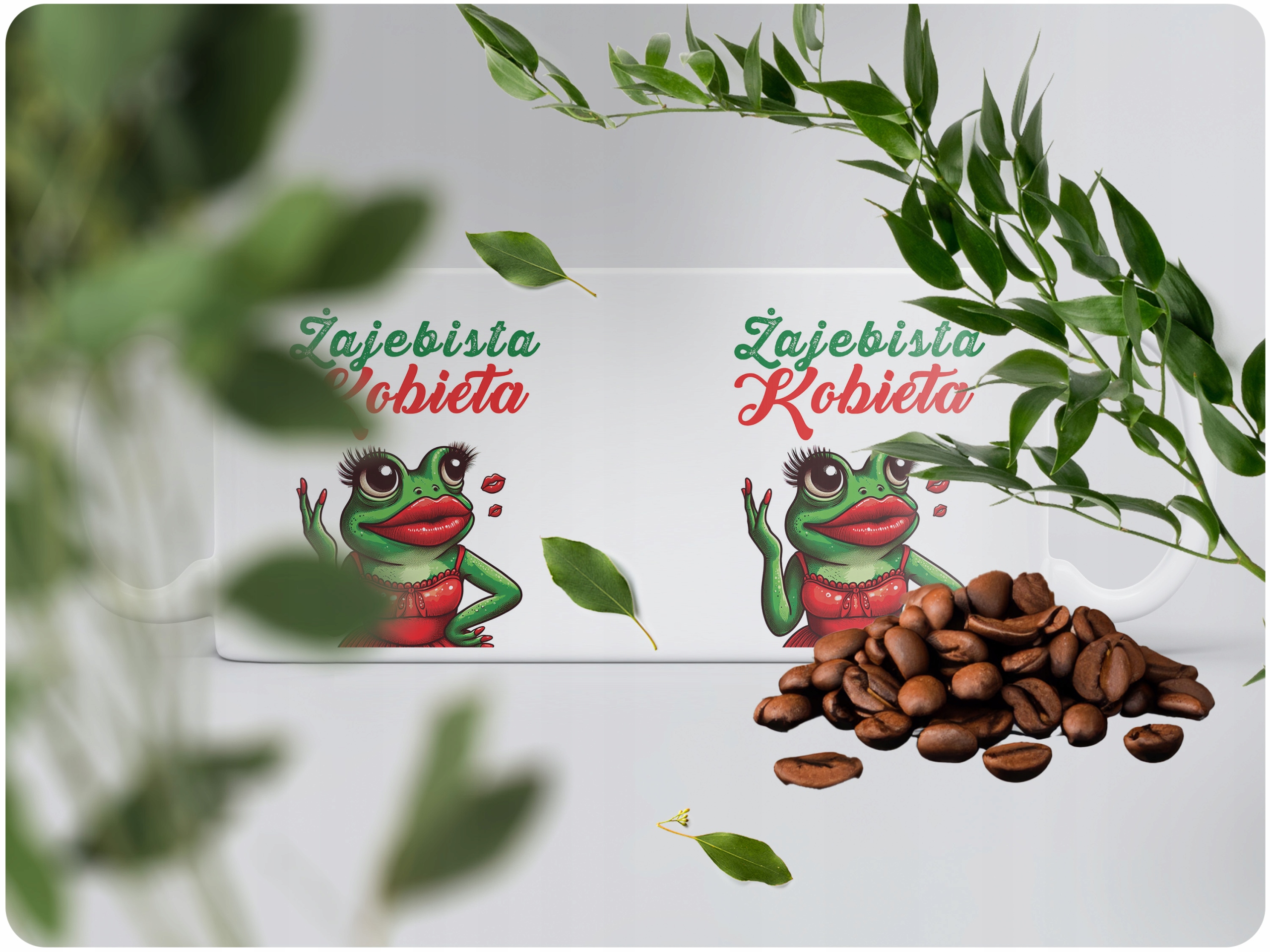 Kubek ceramiczny 330 ml Żajebista Kobieta Z okazji Dnia Kobiet Prezent