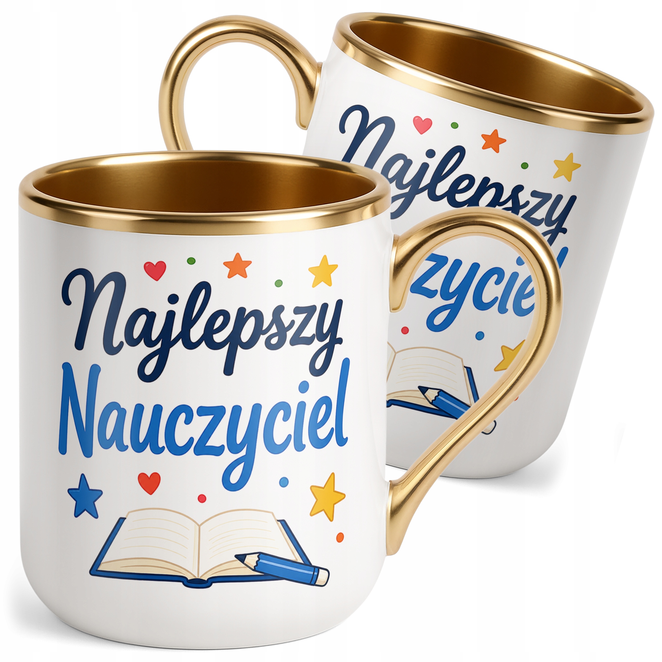 Kubek Premium Złoty Dzień Nauczyciela Dla Nauczyciela Prezent Upominek