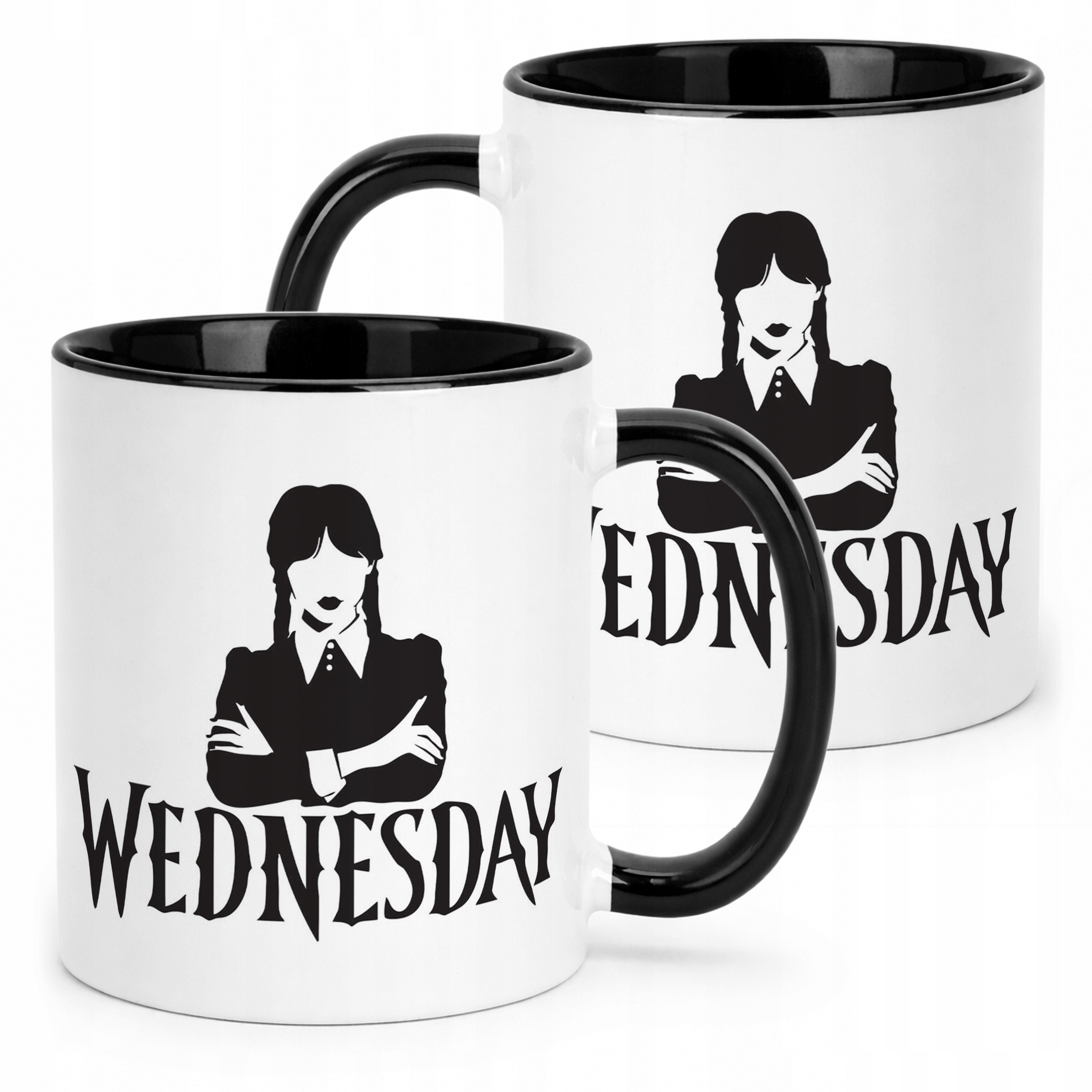 Kubek Czarny Nevermore Wednesday Addams Dla Fanów Prezent