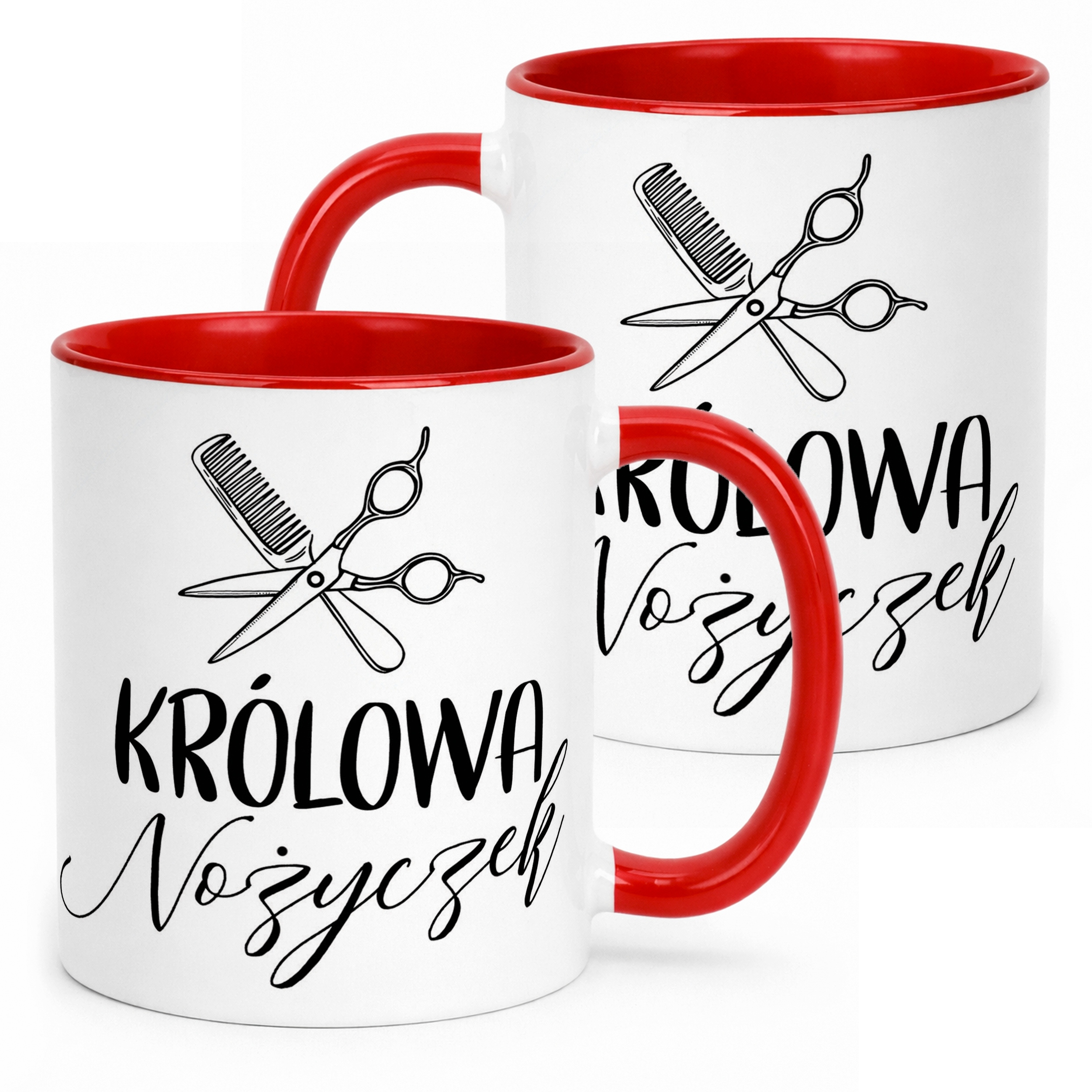 Kubek ceramiczny Królowa Nożyczek Dla Fryzjerki Barbera Prezent