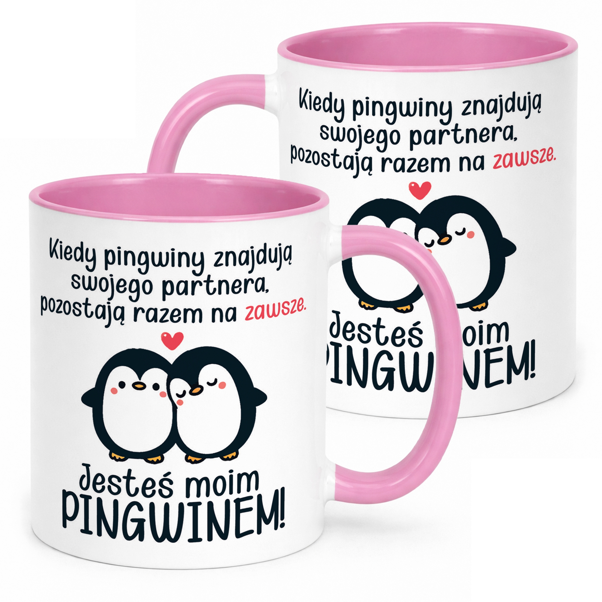 Kubek Różowy Walentynki Miłość Prezent Upominek Dla Drugiej Połowy