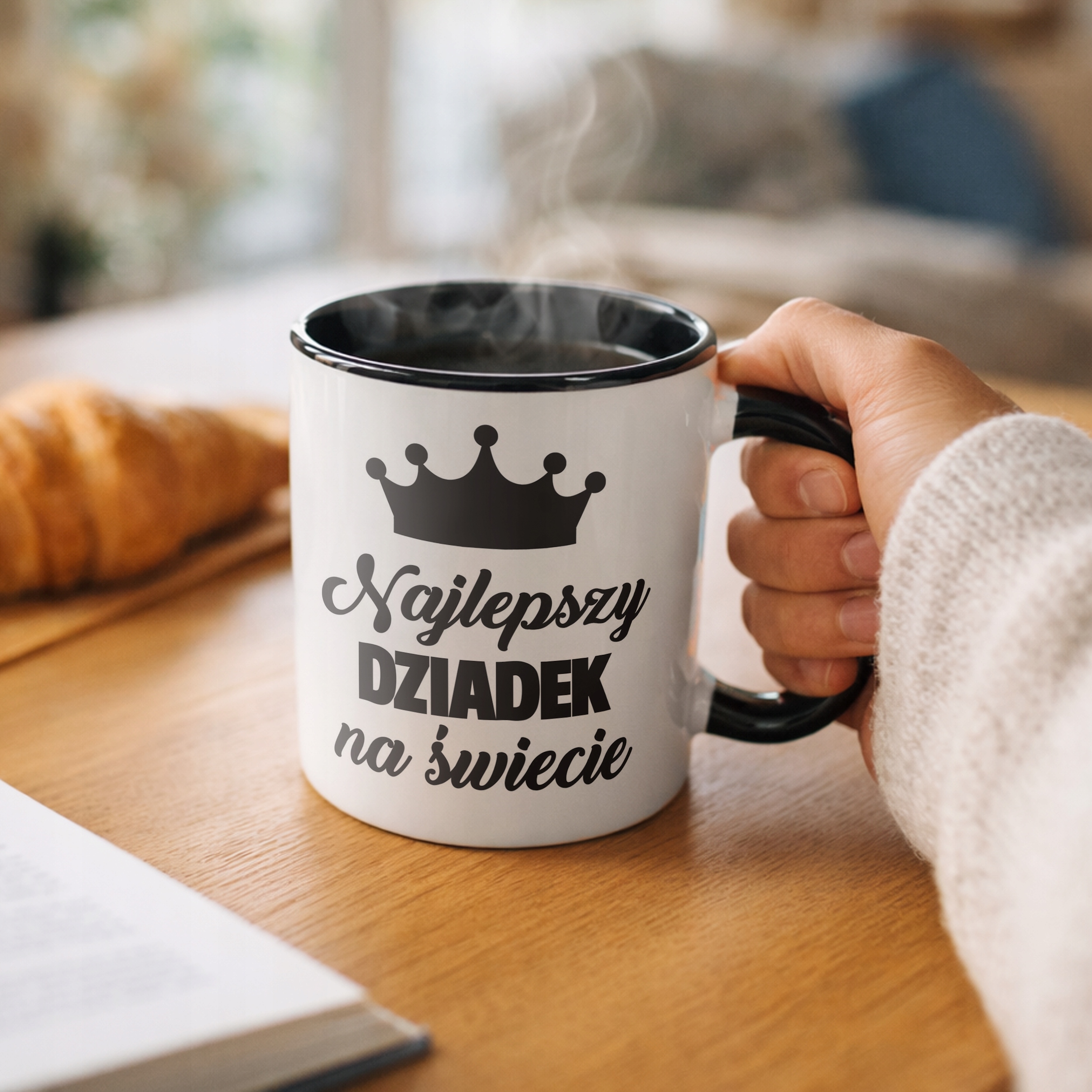 Kubek Czarny Dzień Dziadka Dla Dziadka Prezent Upominek