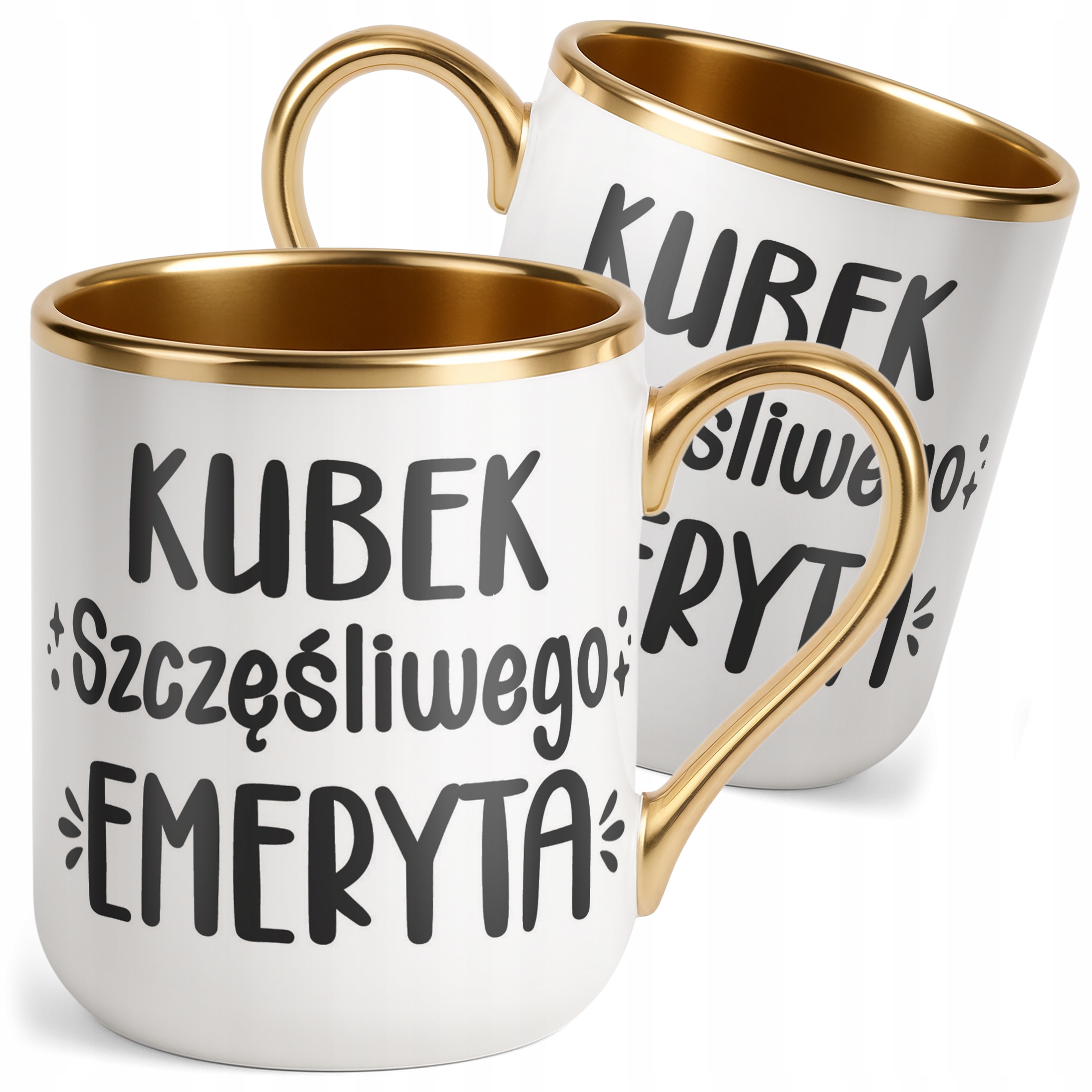 Kubek Premium Złoty Z okazji Emerytury Dla Emeryta Prezent