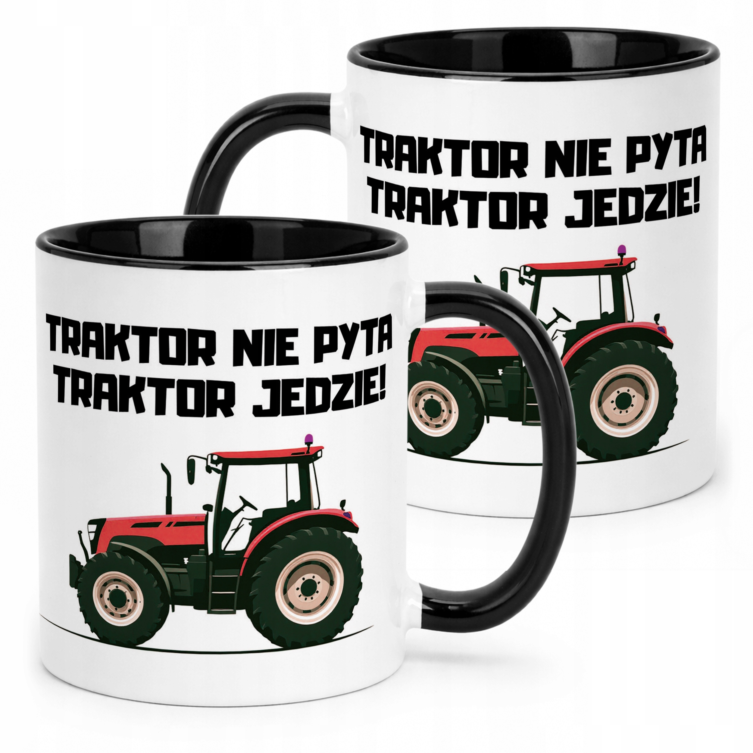 Kubek Czarny Rolnik Dla Rolnika Traktor Zabawny Prezent Upominek