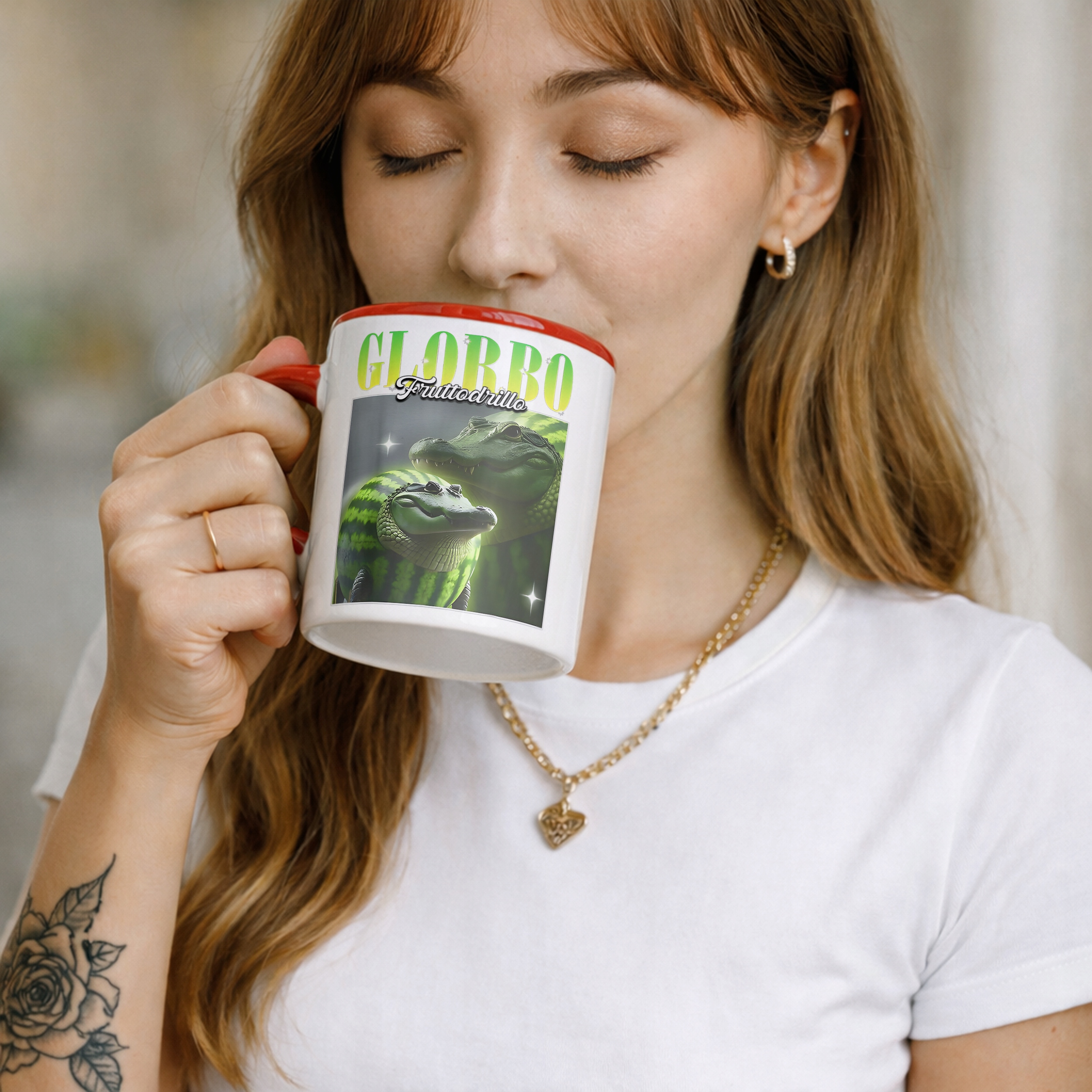 Kubek ceramiczny Glorbo Fruttodrillo viral tiktok brainrot