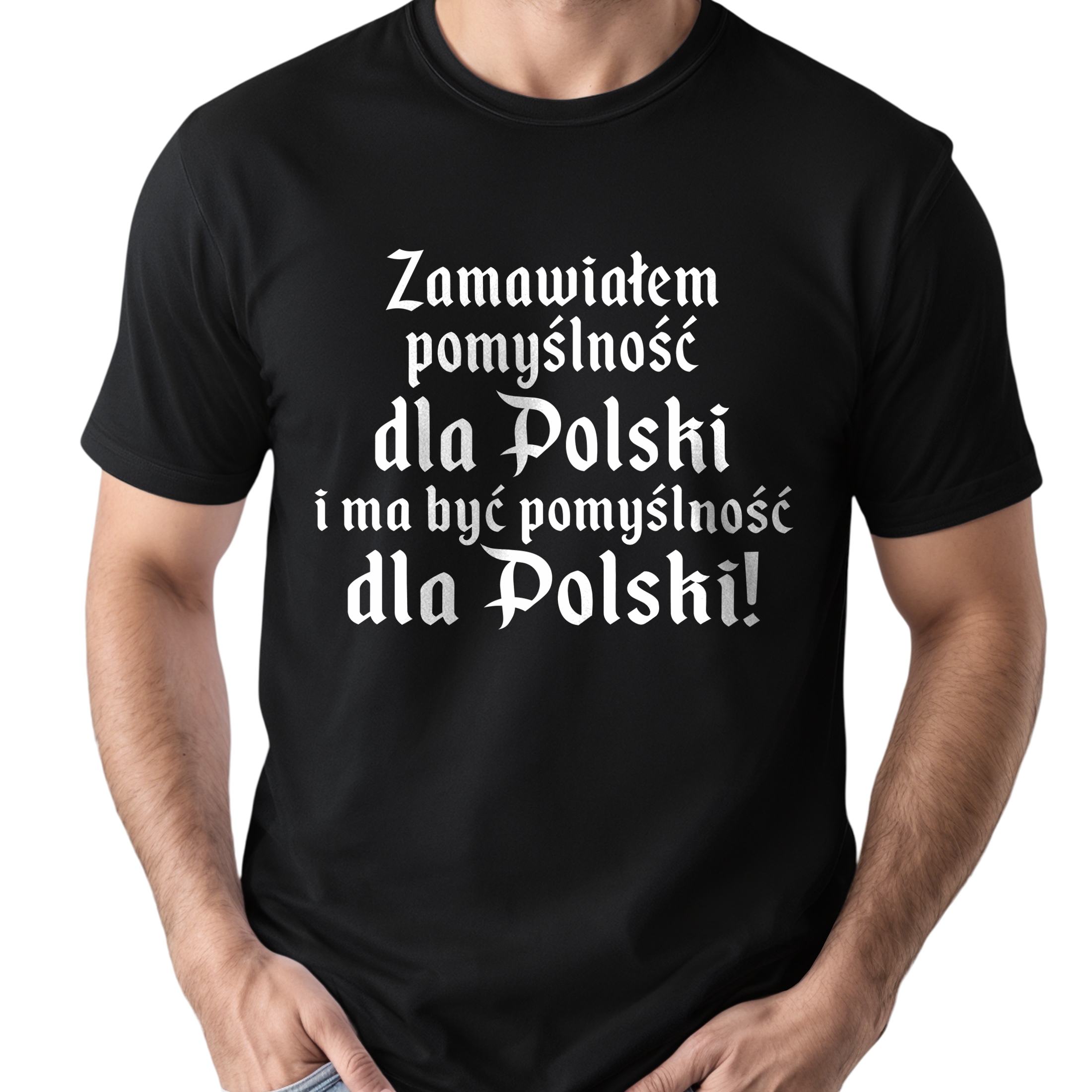 Koszulka czarna męska 1670 Zamawiałem Pomyślność Dla Polski