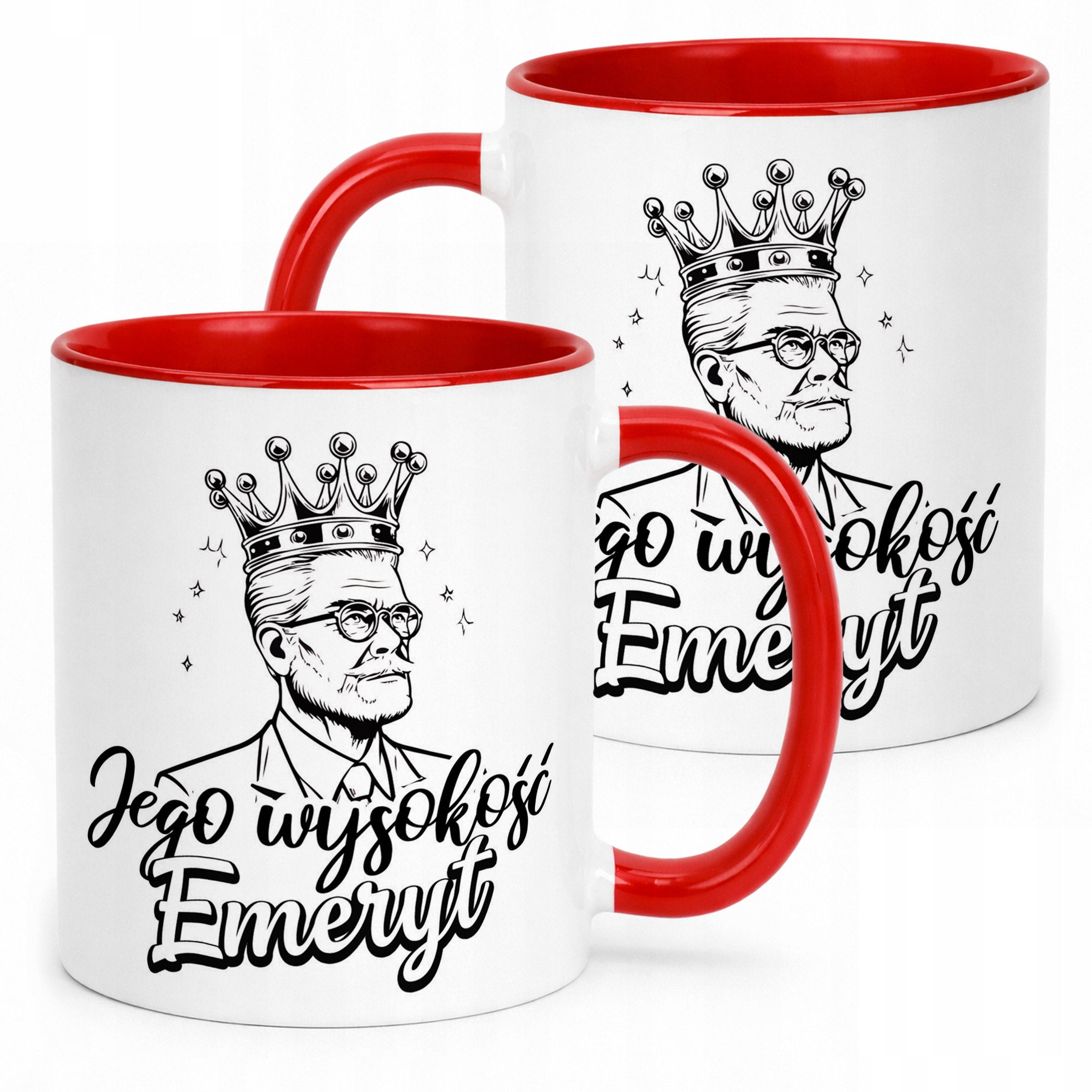 Kubek Czerwony Jego Wysokość Emeryt Emerytura Prezent