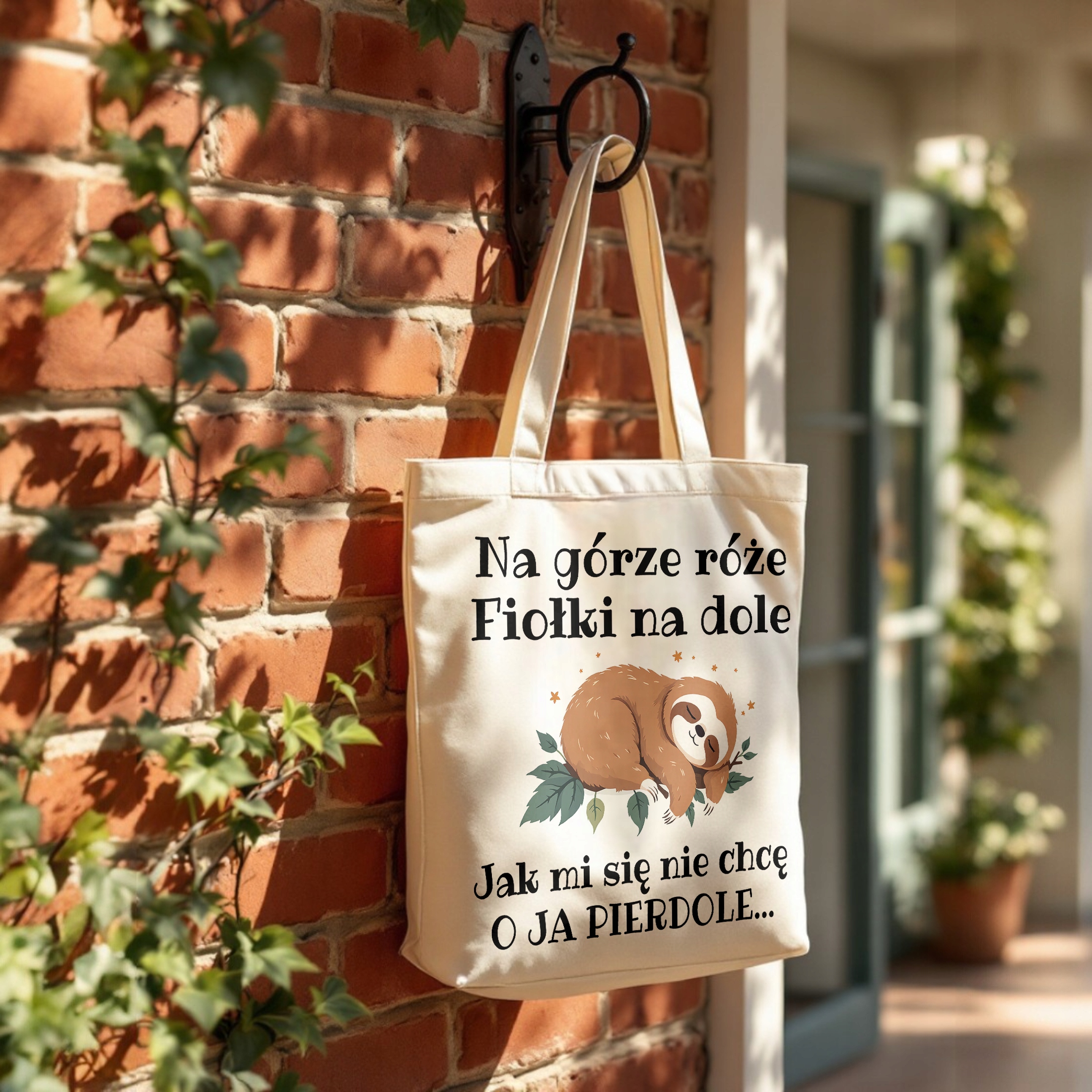 Torba bawełniana premium Jak Mi Się Nie Chcę Zabawny Prezent