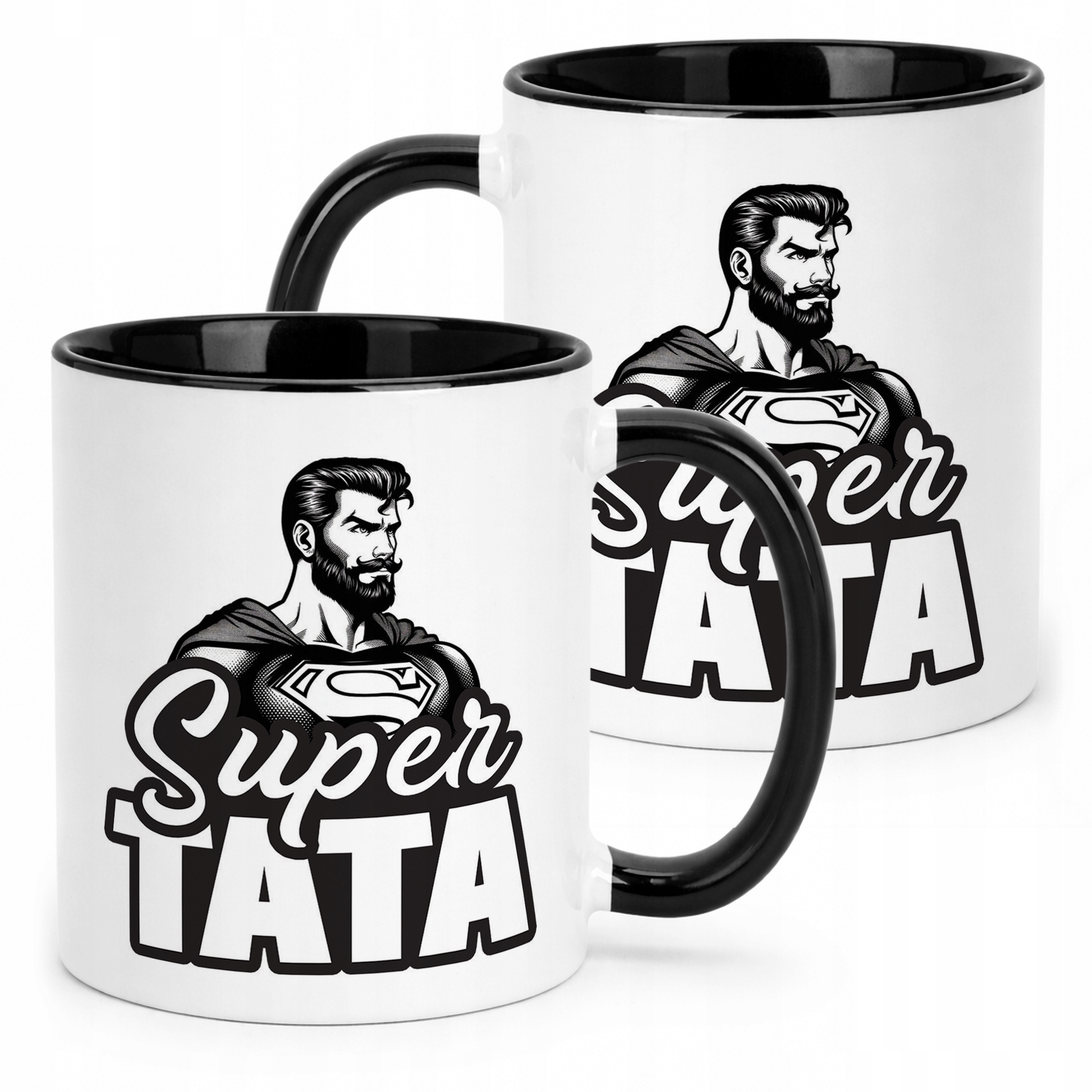 Kubek Czarny Dzień Ojca Dla Taty Super Tata Prezent