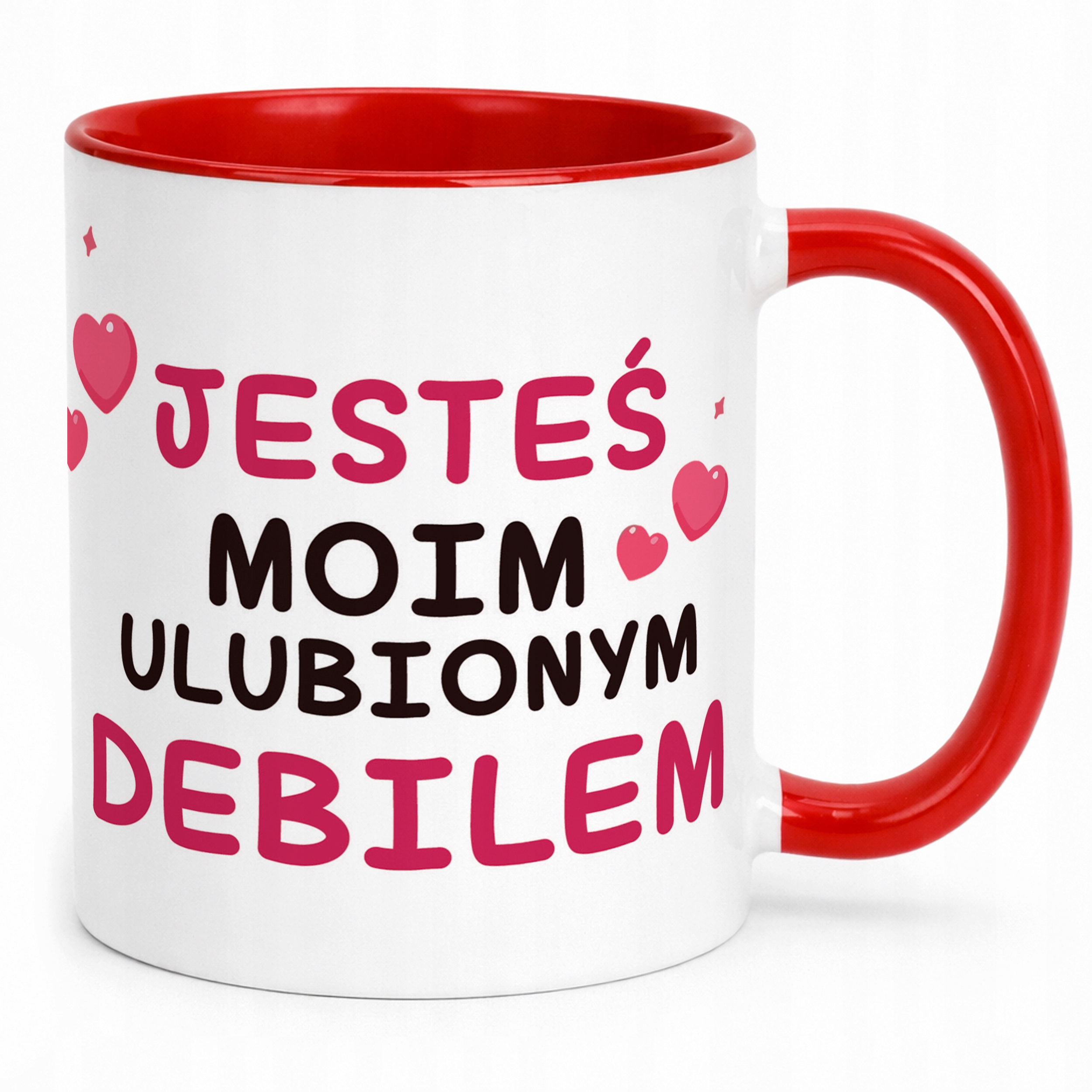 Kubek Czerwony Walentynki Miłość Prezent Upominek Dla Drugiej Połowy