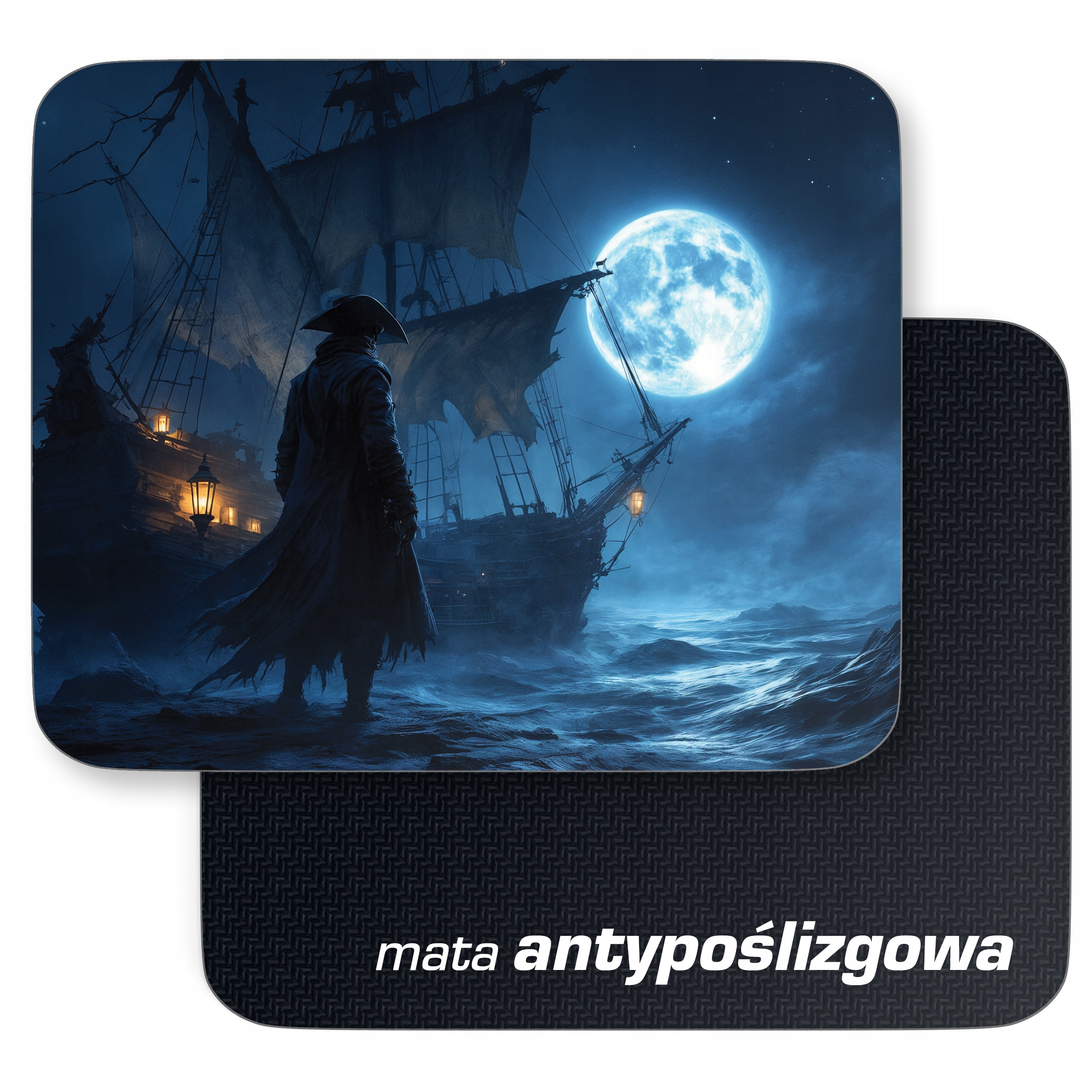 Podkładka pod mysz 22×18 cm Statek Piraci Pirat Czaszka