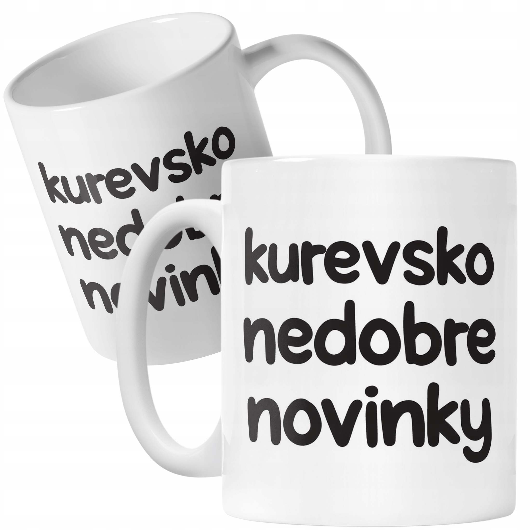 Kubek ceramiczny Ku**vsko Nedobre Novinky Śmieszny Zabawny Prezent