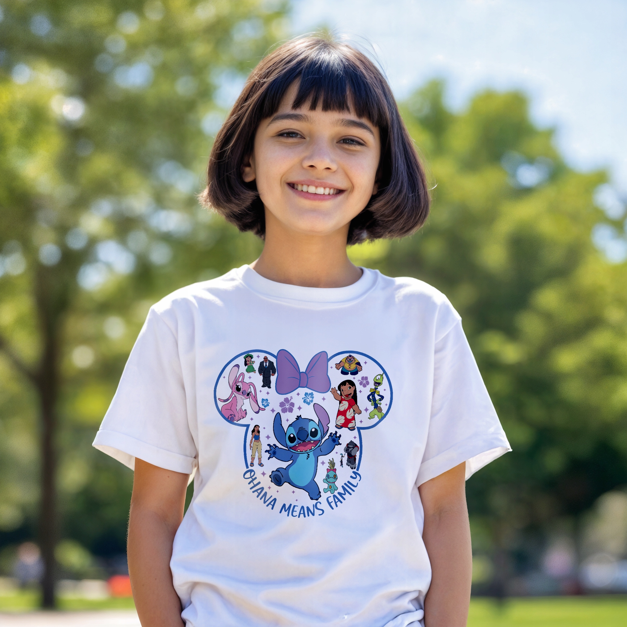 Koszulka biała dziecięca Stitch Lilo i Stich Dla Fanów
