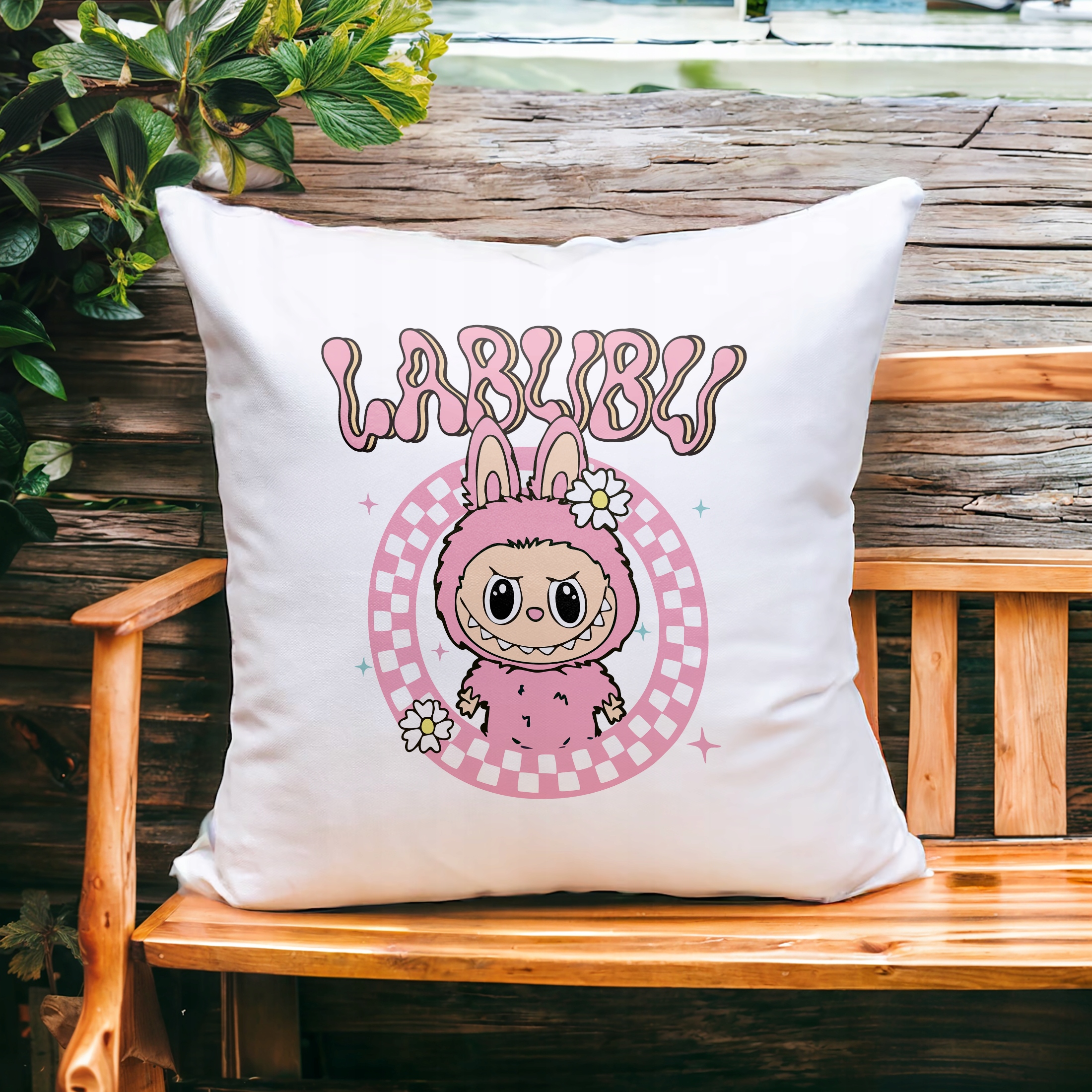Poduszka 38x38cm Labubu Urocze Stworki Bajka Dla Dzieci Prezent