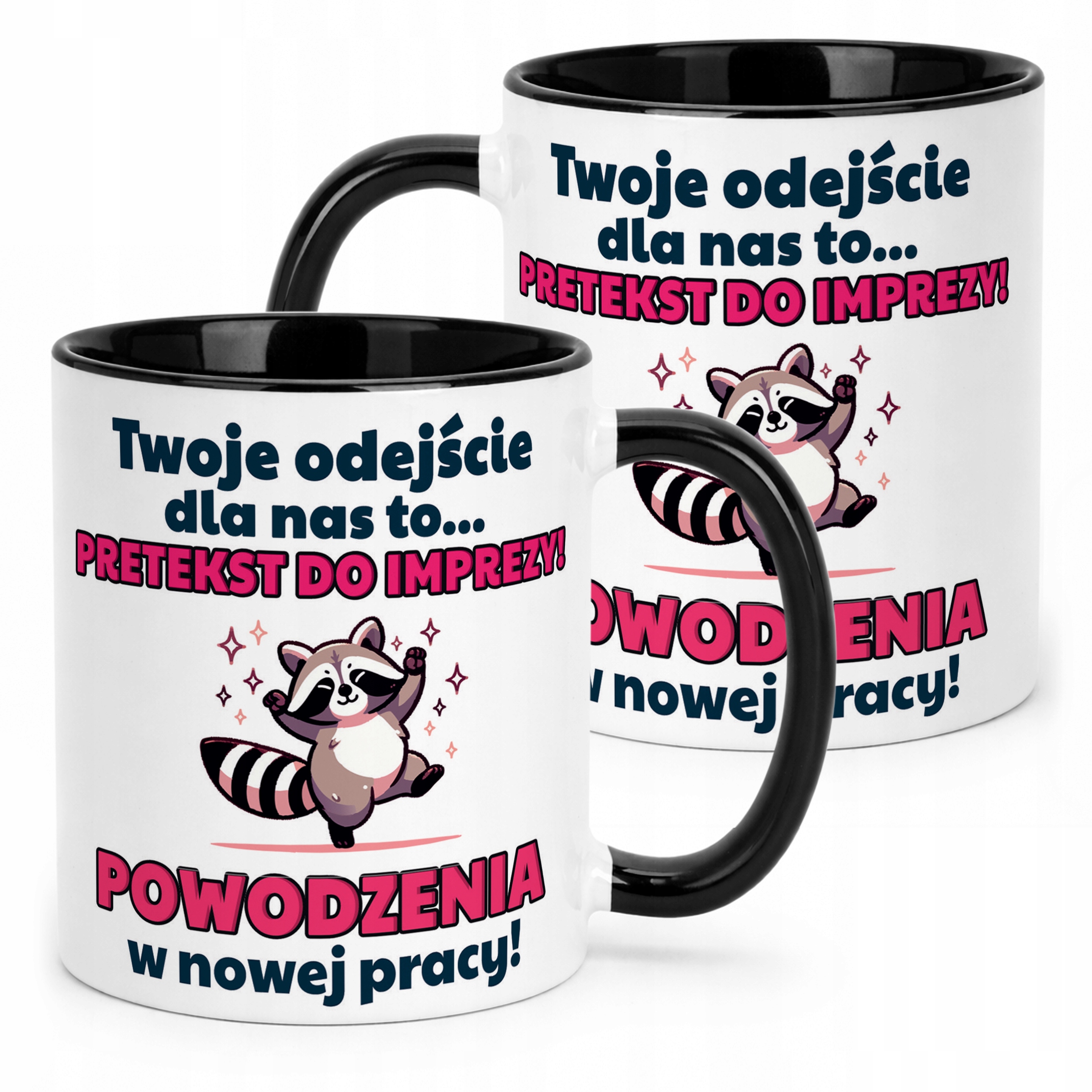 Kubek Czarny Pożeganie Odejście z Pracy Dla Kolegi Koleżanki Prezent