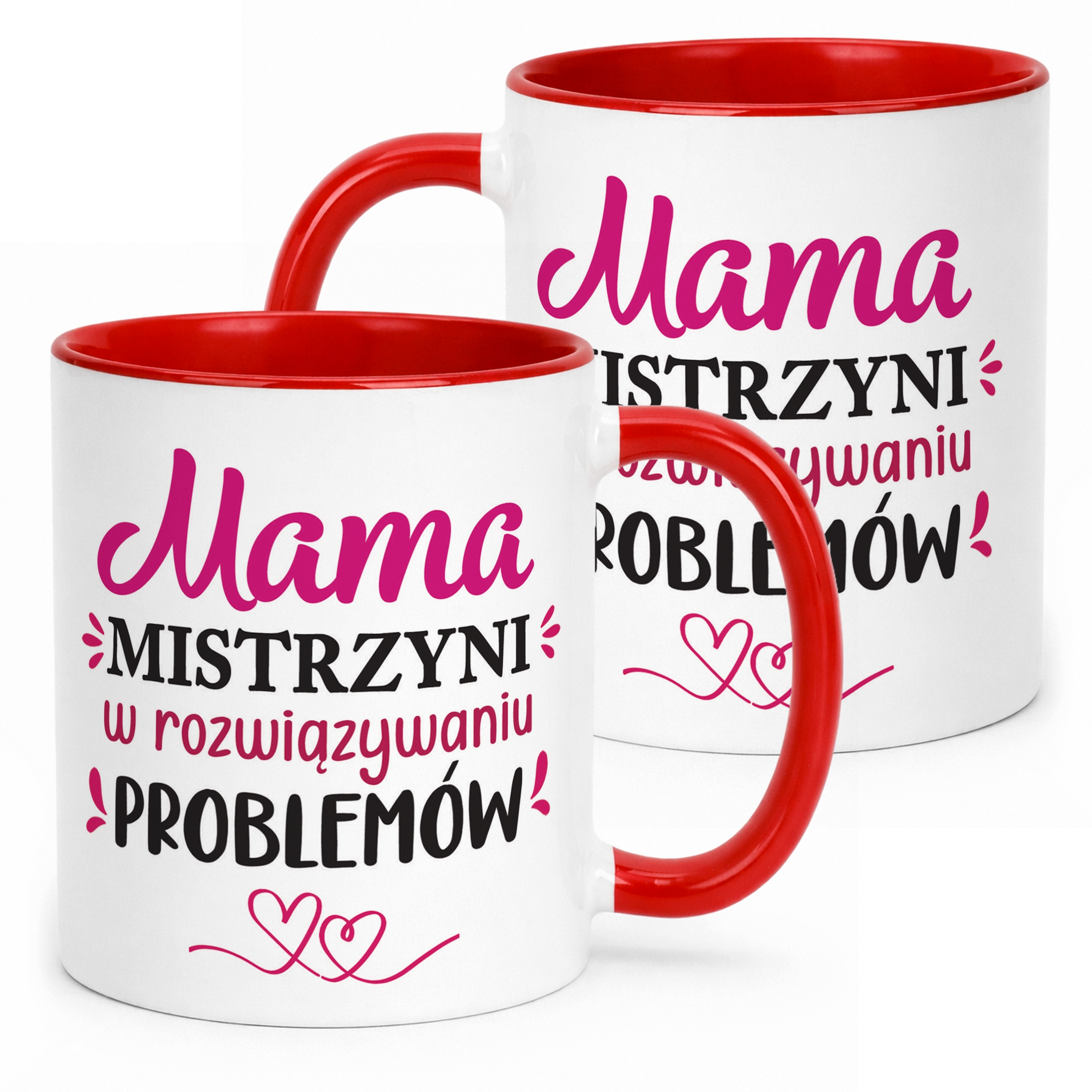 Kubek Czerwony Dzień Matki Dla Mamy Prezent Upominek Mistrzyni Mama