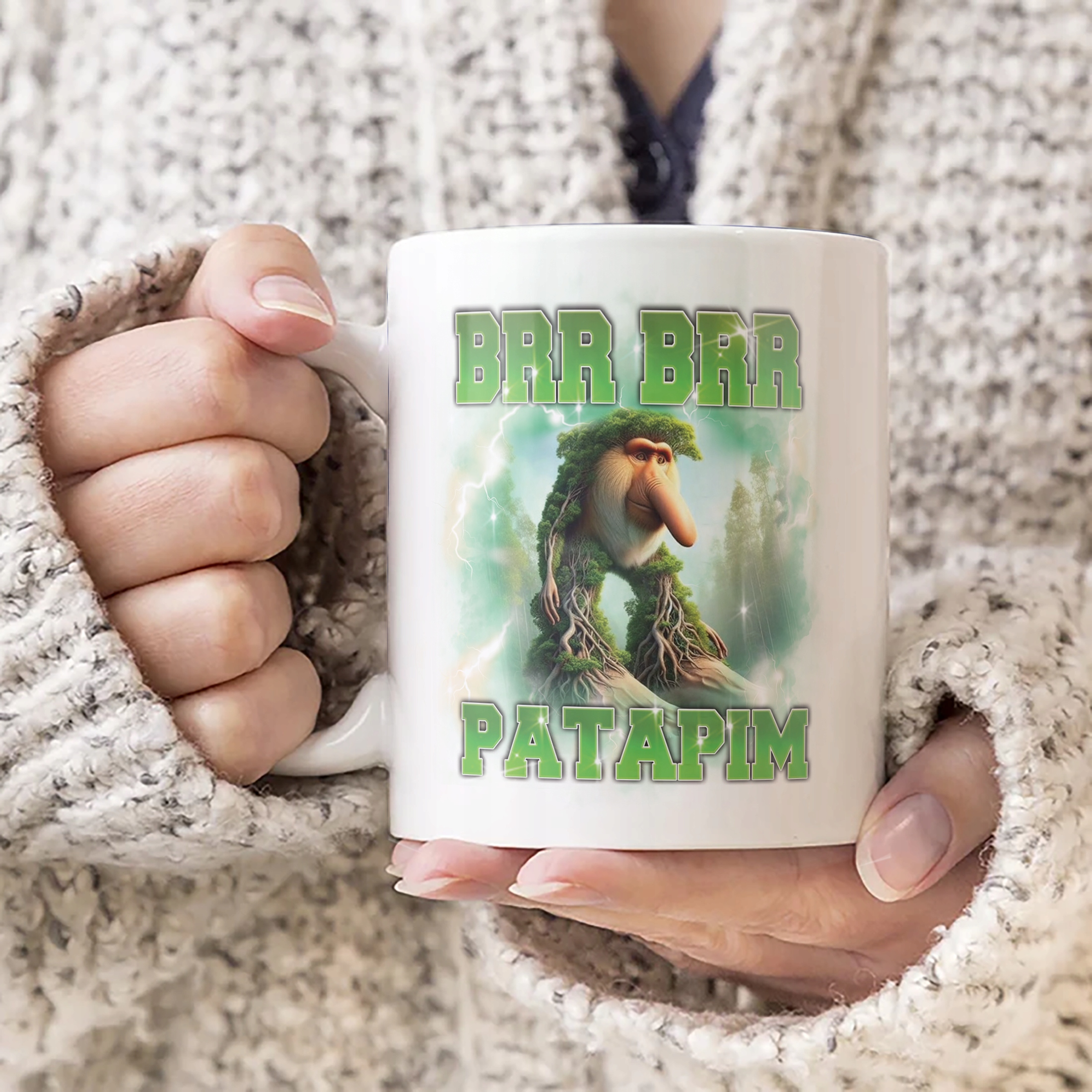 Kubek ceramiczny BRAINROT Brr Brr Patapim Memy Zabawny TikTok Viral