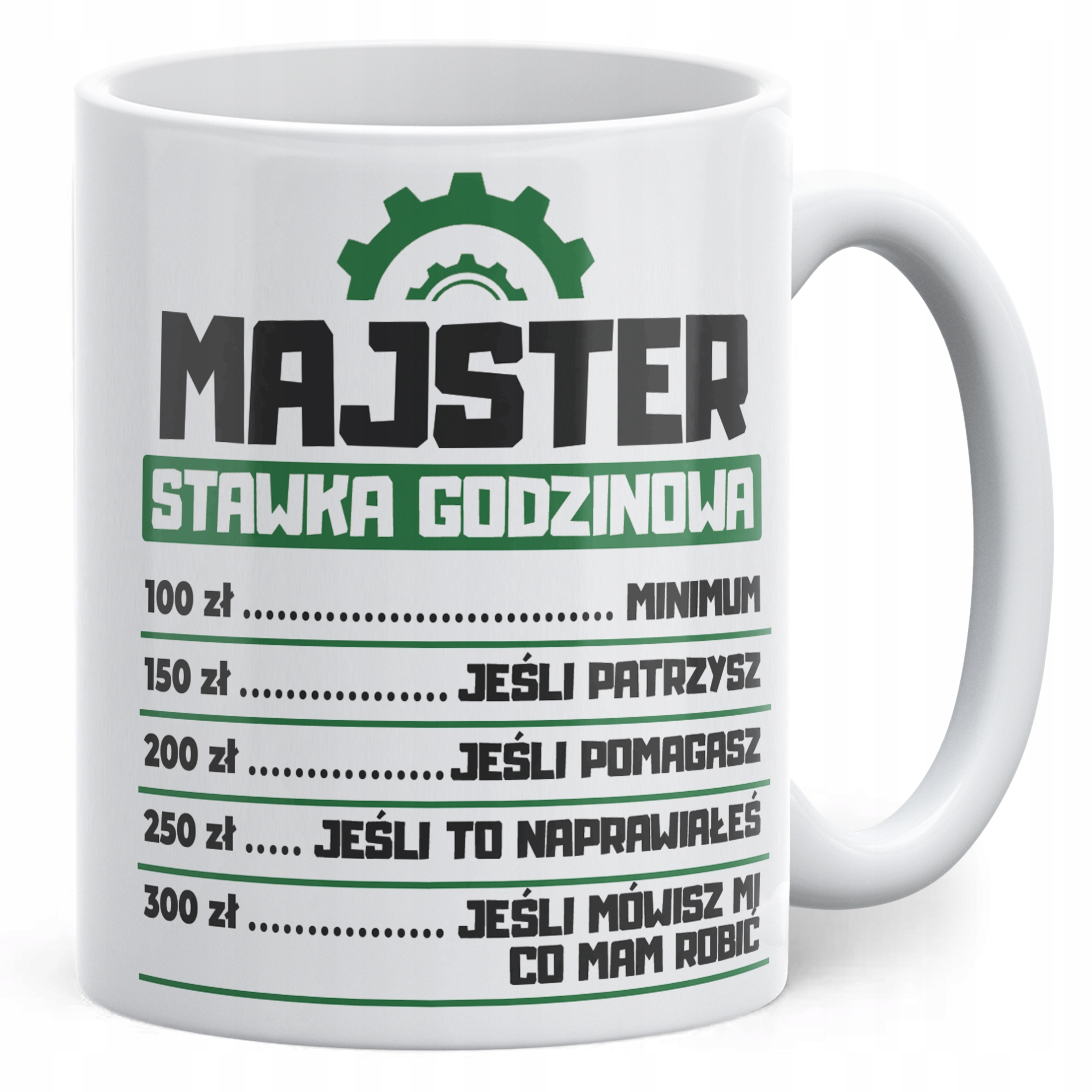 Kubek ceramiczny Majster Stawka Godzinowa Zabawny Prezent Upominek