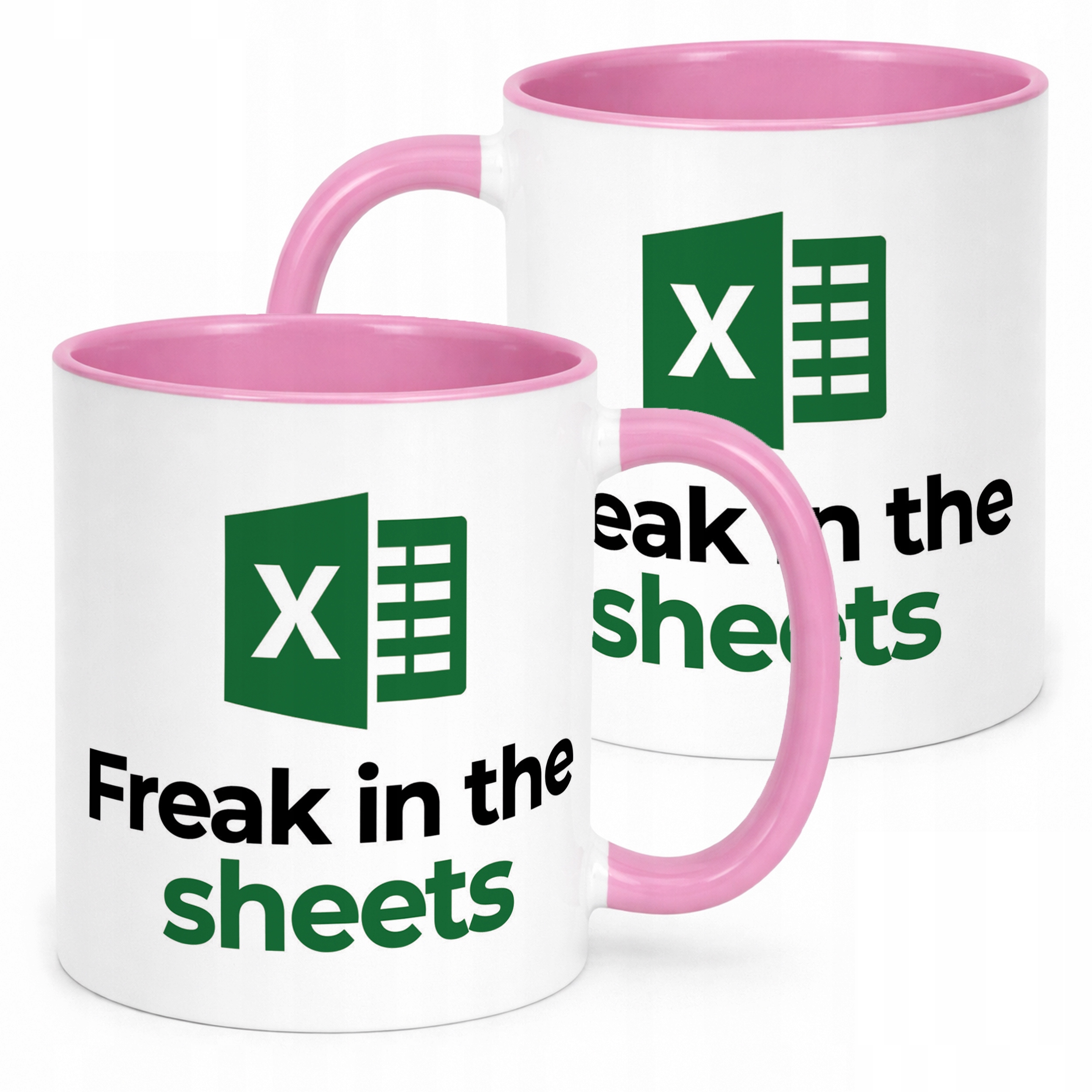 Kubek Różowy Freak In The Sheet Excel Zabawny Prezent Praca