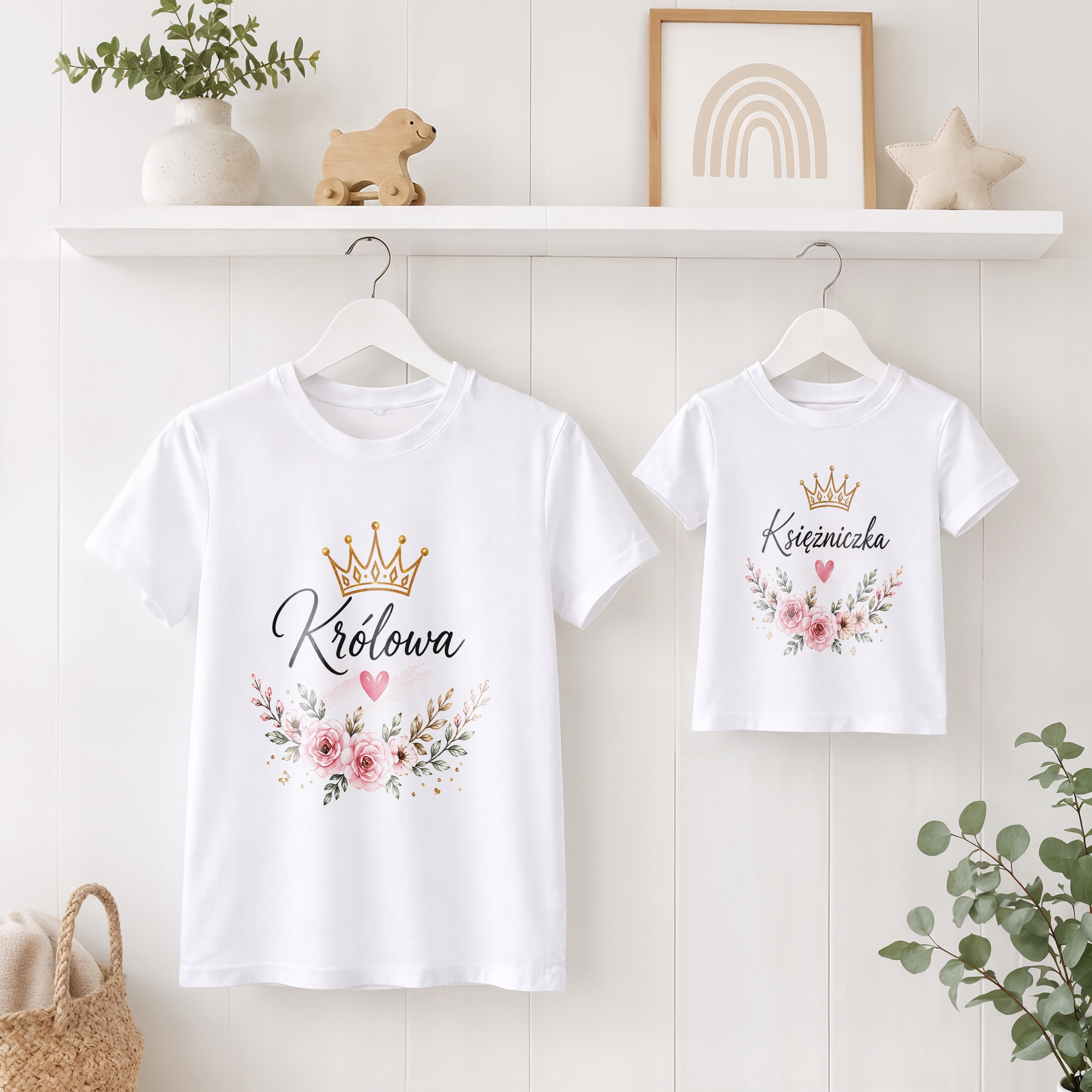 Zestaw t-shirtów dla mamy i córki prezent na Dzień Matki komplet rodzinny