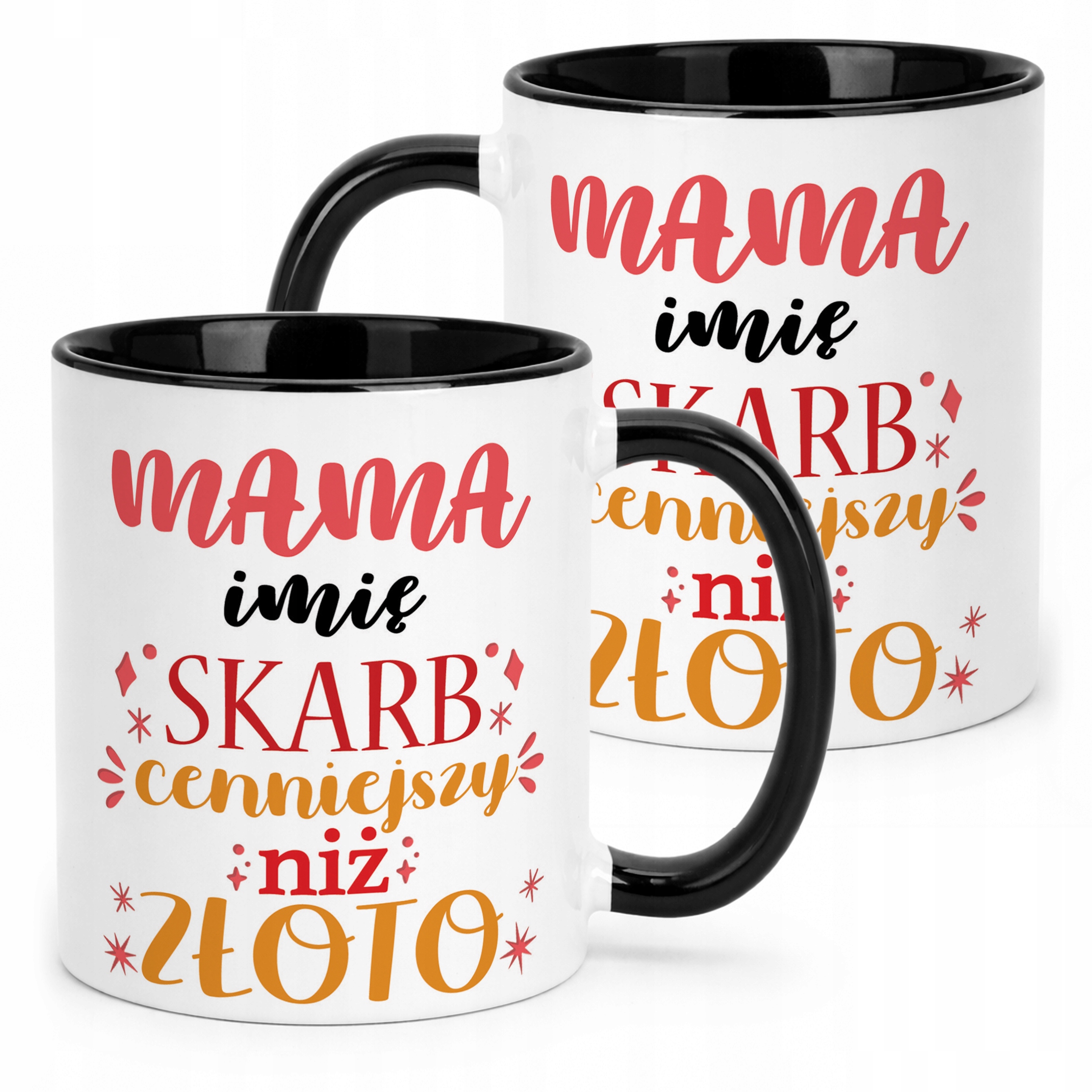 Kubek Czarny Personalizowany Dzień Matki Dla Mamy Prezent Upominek