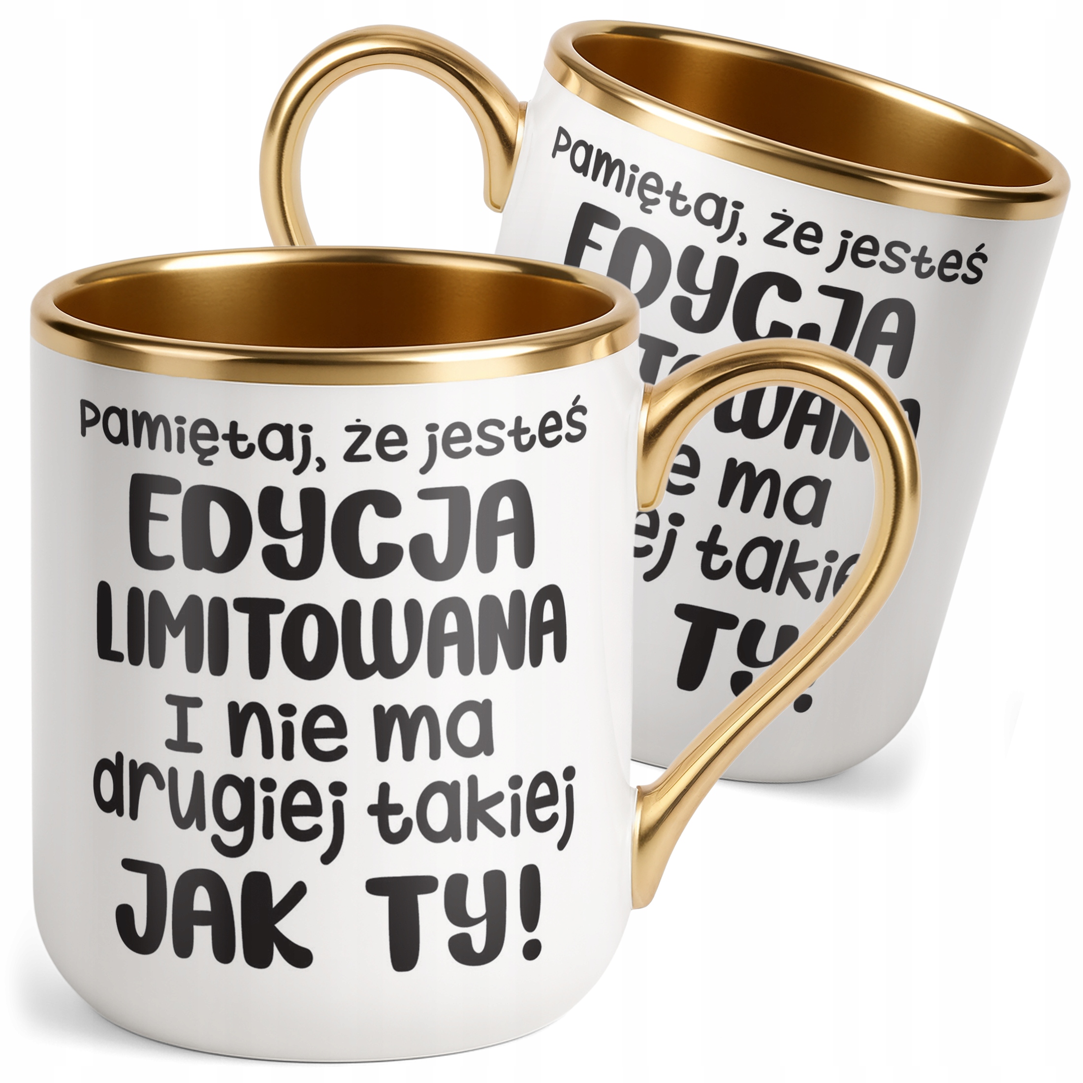 Kubek Premium Złoty Jesteś Edycja Limitowana Śmieszny Zabawny Prezent