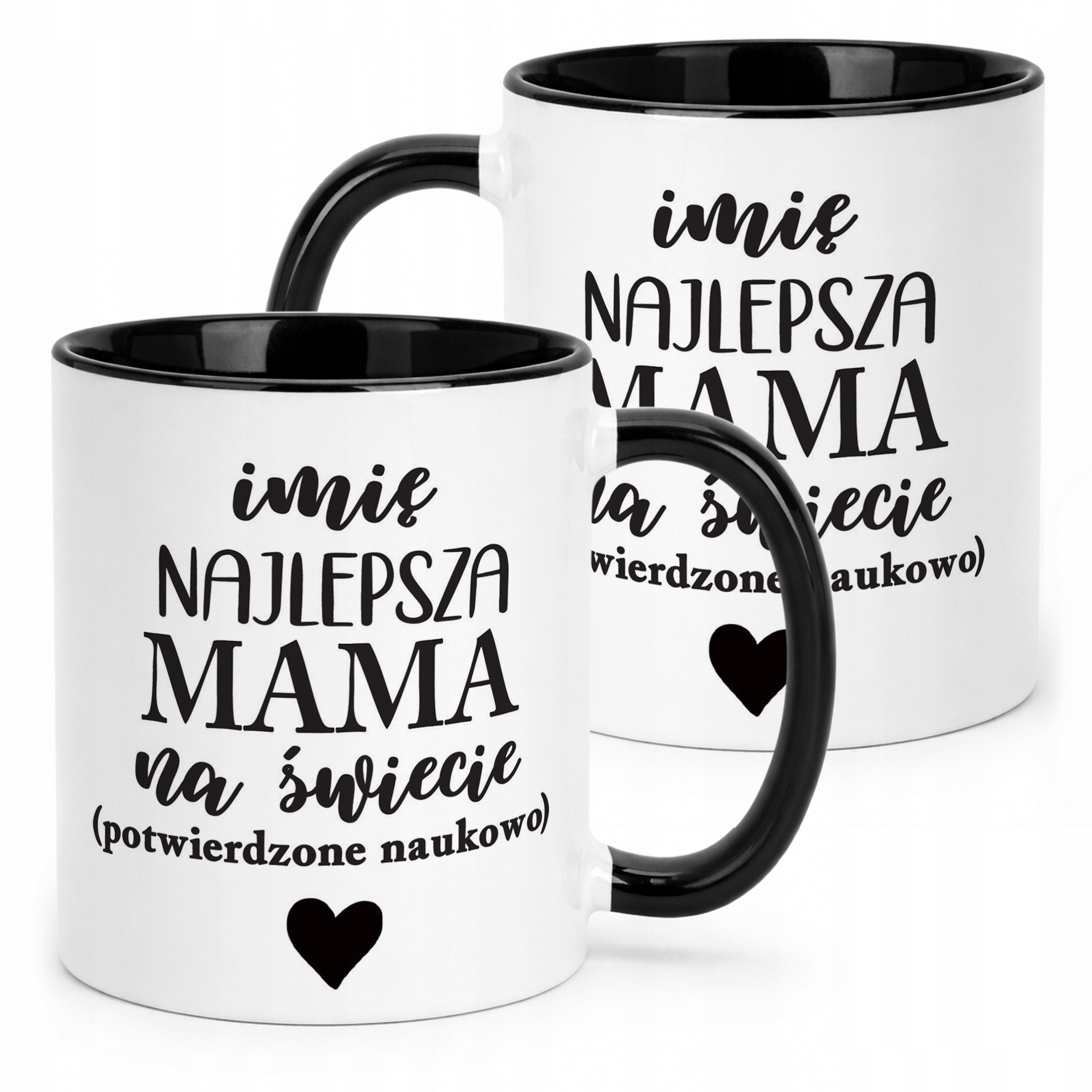Kubek Czarny Personalizowany Dzień Matki Dla Mamy Prezent Upominek