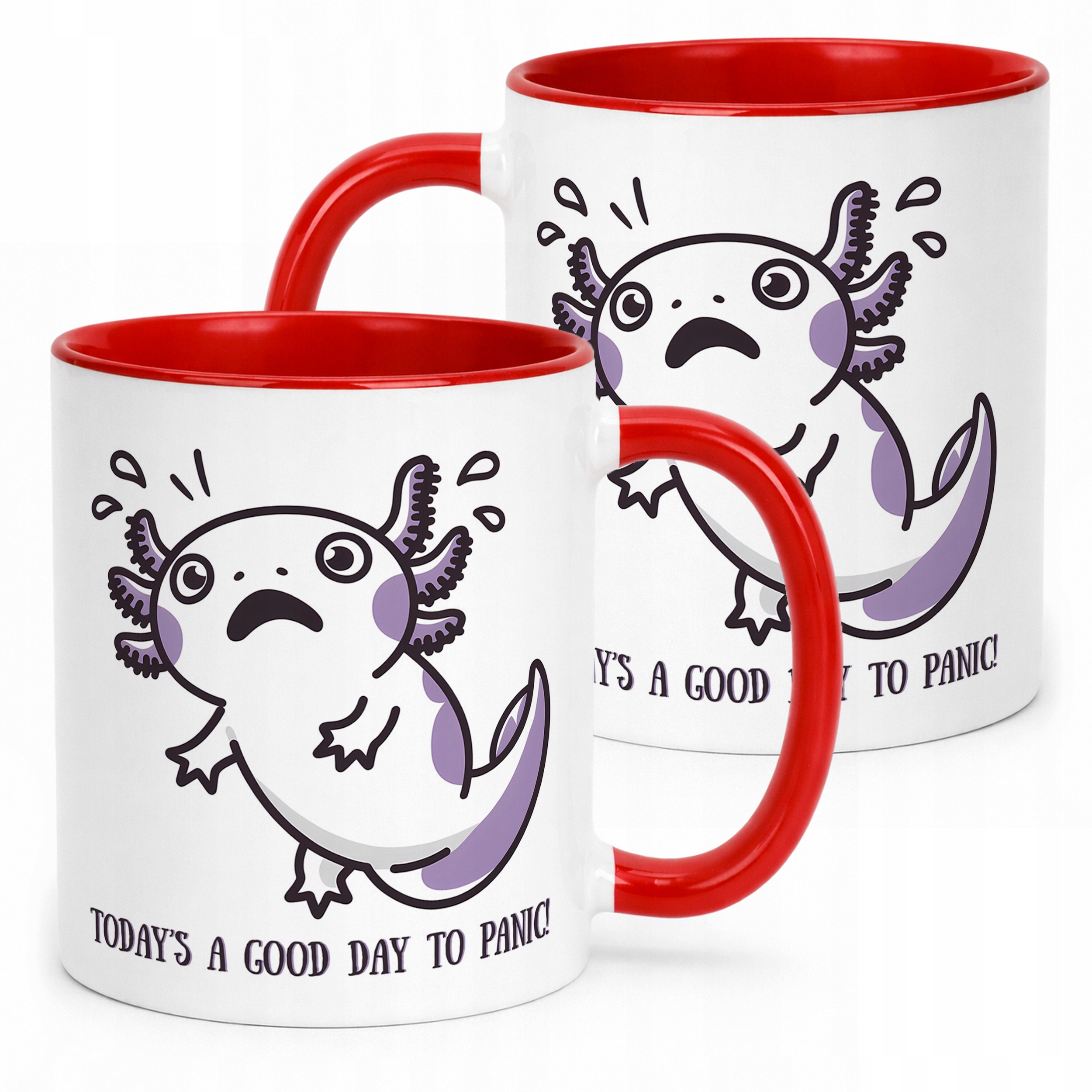 Czerwony kubeczek dla fana axolotla Aksolotl Axolotl Różowy Zwierzak