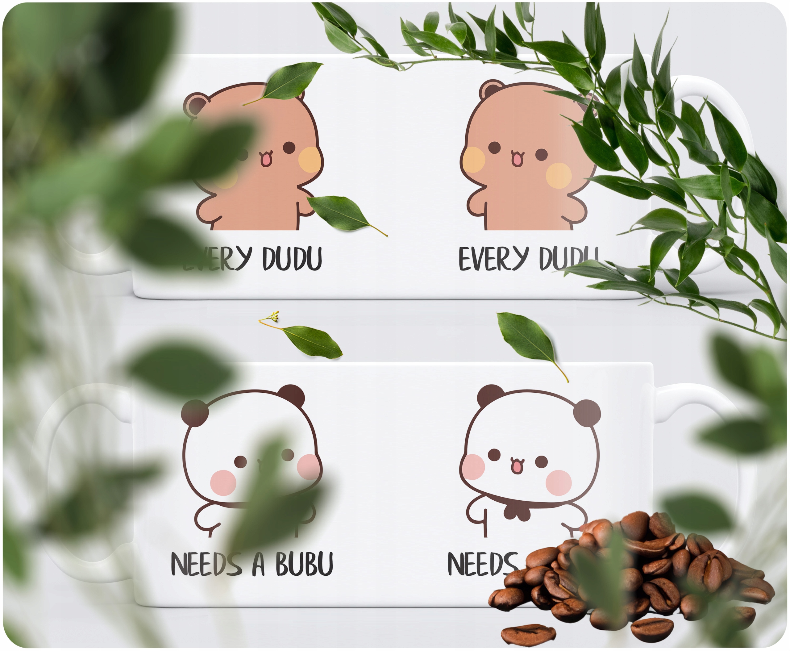 Zestaw kubków ceramicznych 330 ml Bubu i Dudu Dla Pary Prezent