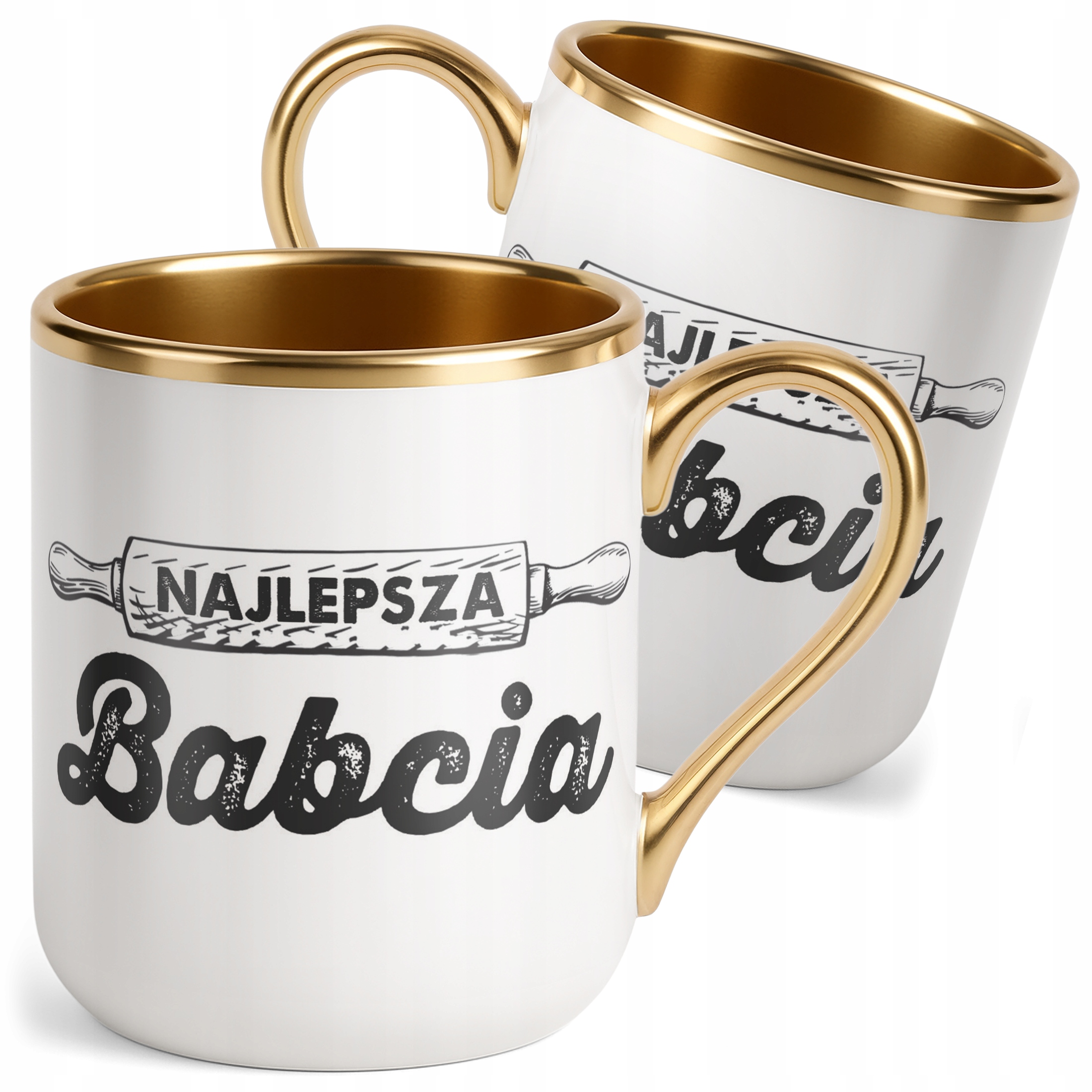 Kubek Premium Złoty Dzień Babci Dla Babci Prezent Upominek