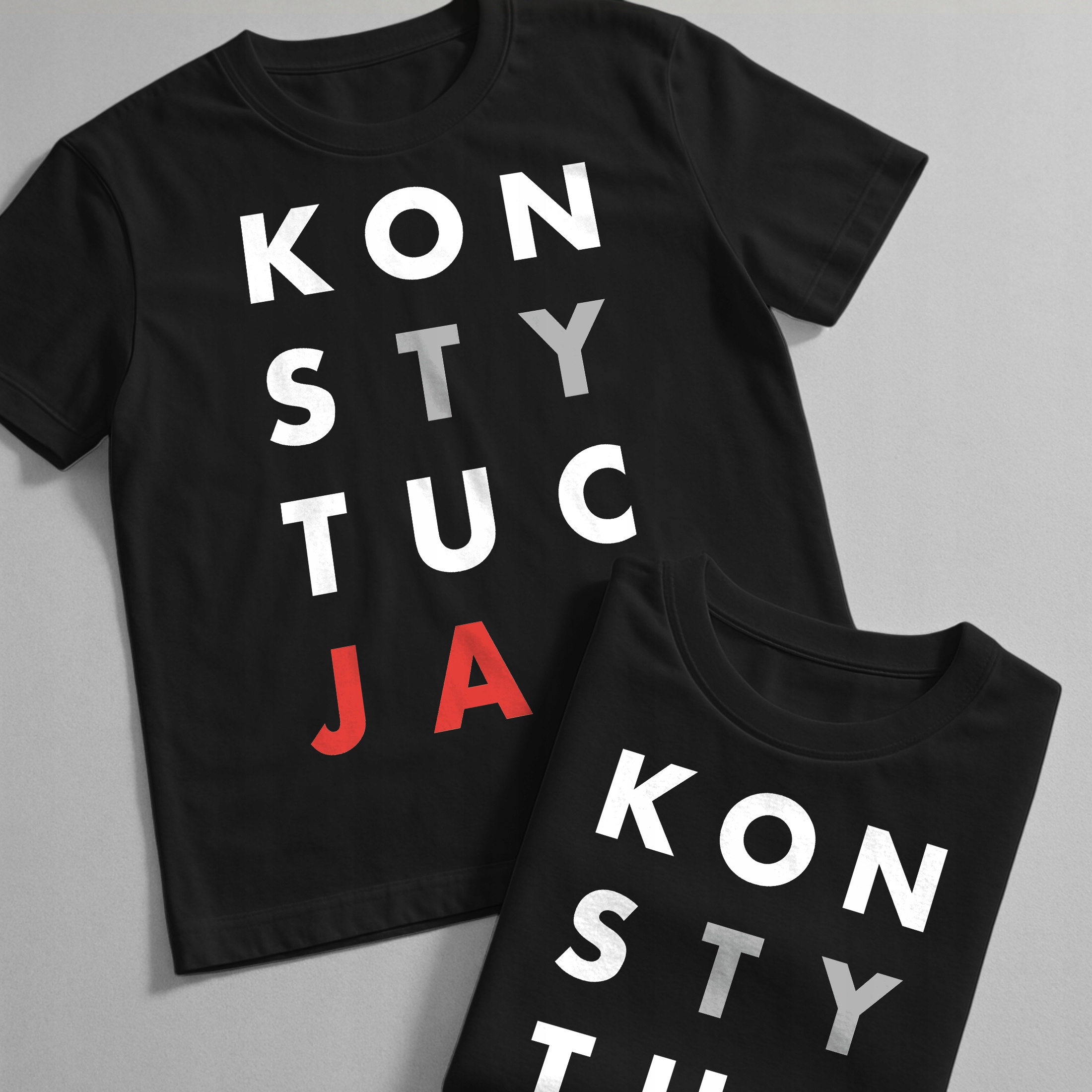 Koszulka czarna męska Konstytucja Zabawny Prezent Upominek r. 3XL