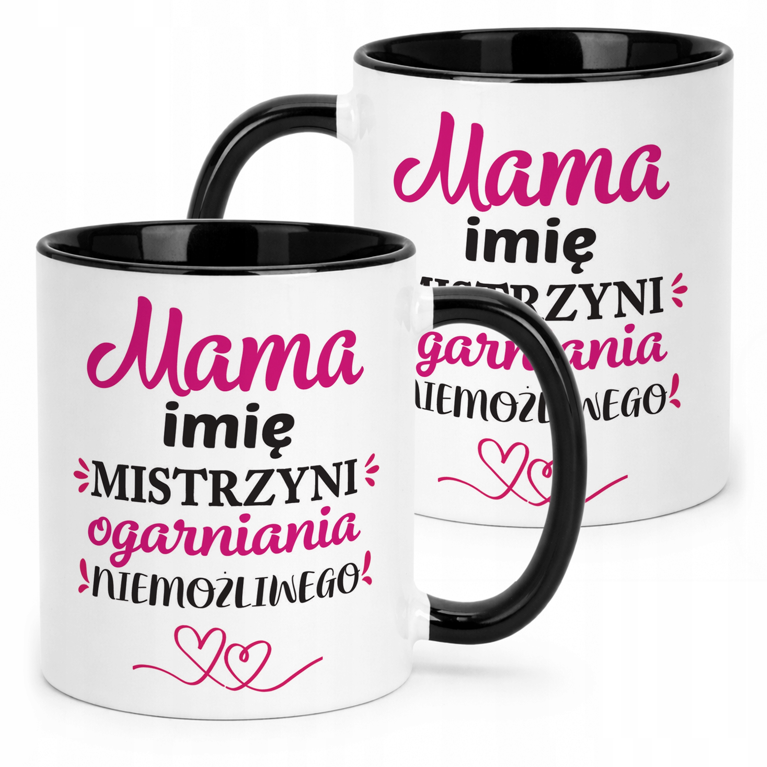 Kubek Czarny Personalizowany Dzień Matki Dla Mamy Prezent Upominek