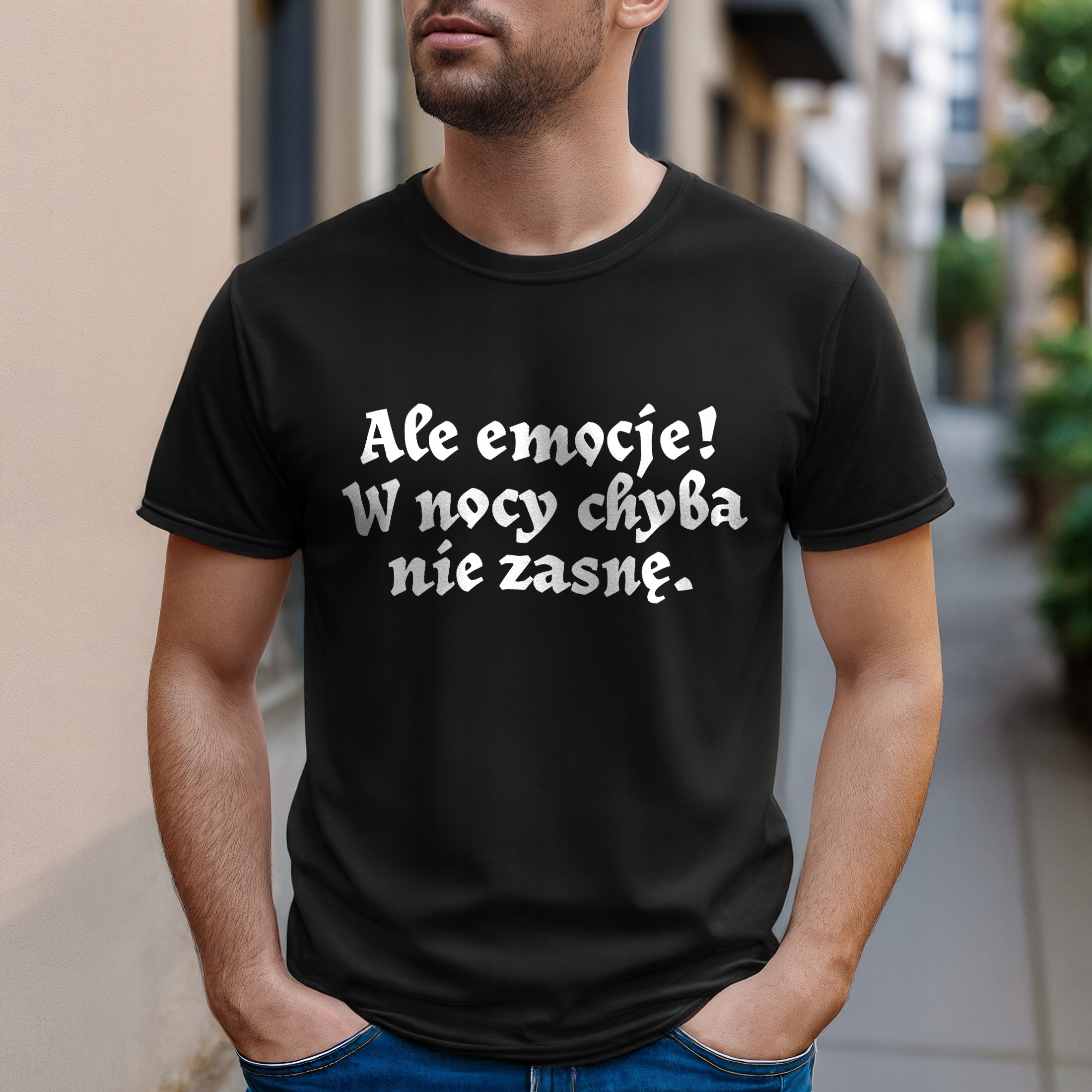 Koszulka czarna męska 1670 Nie Zasnę W Nocy r. 3XL
