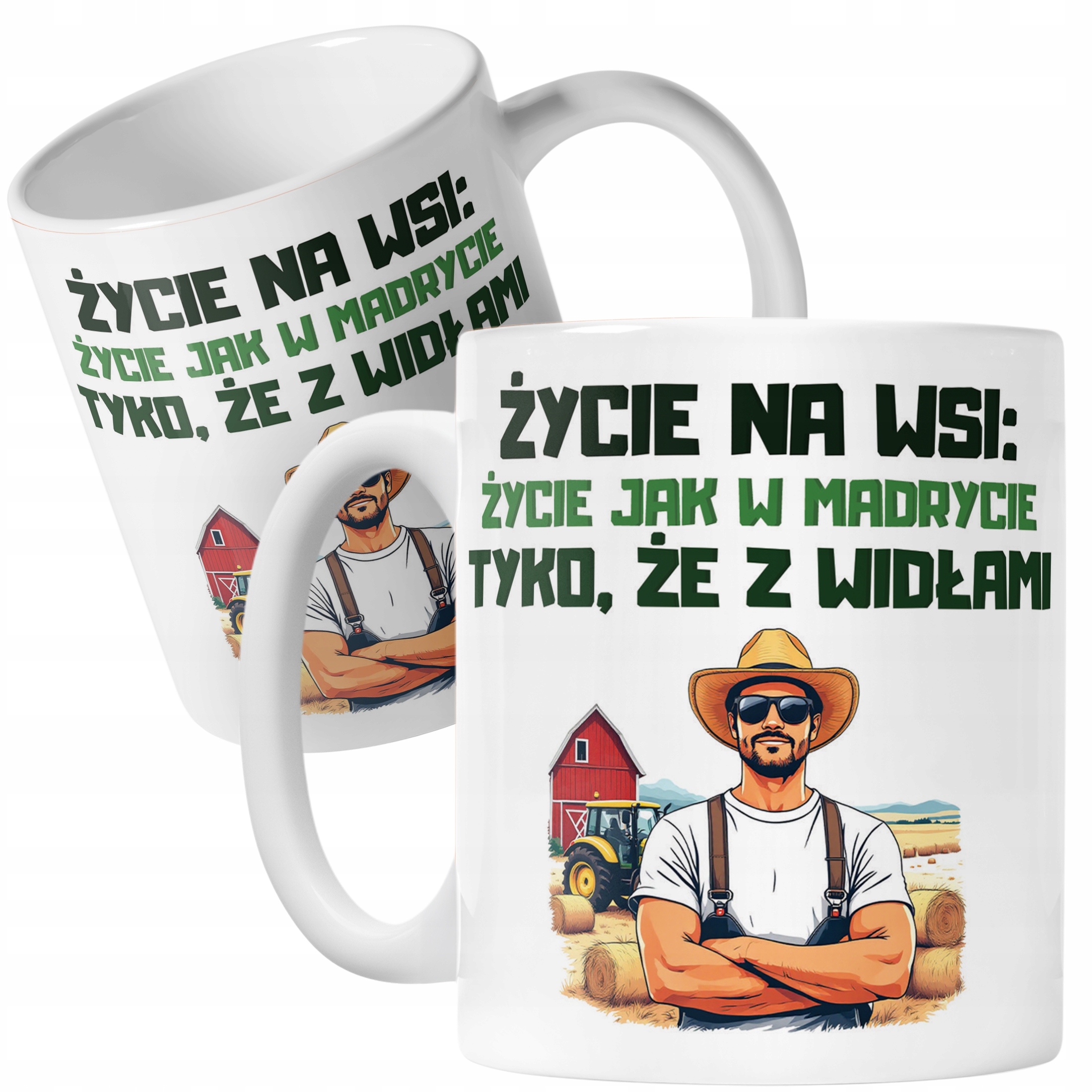 Kubek ceramiczny Rolnik Dla Rolnika Traktor Zabawny Prezent Upominek