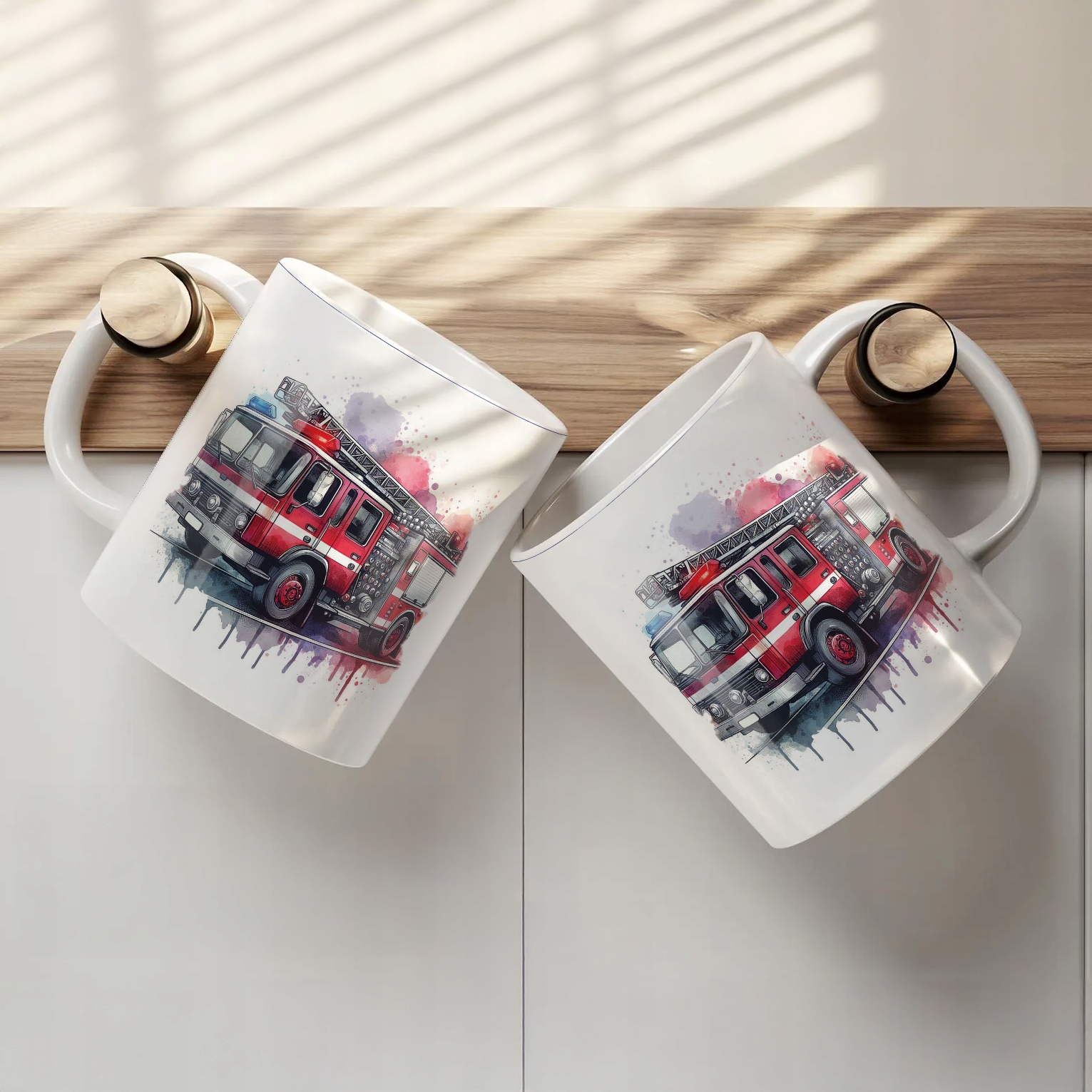 Kubek ceramiczny Dla Strażaka Wóz Strażacki Prezent Upominek