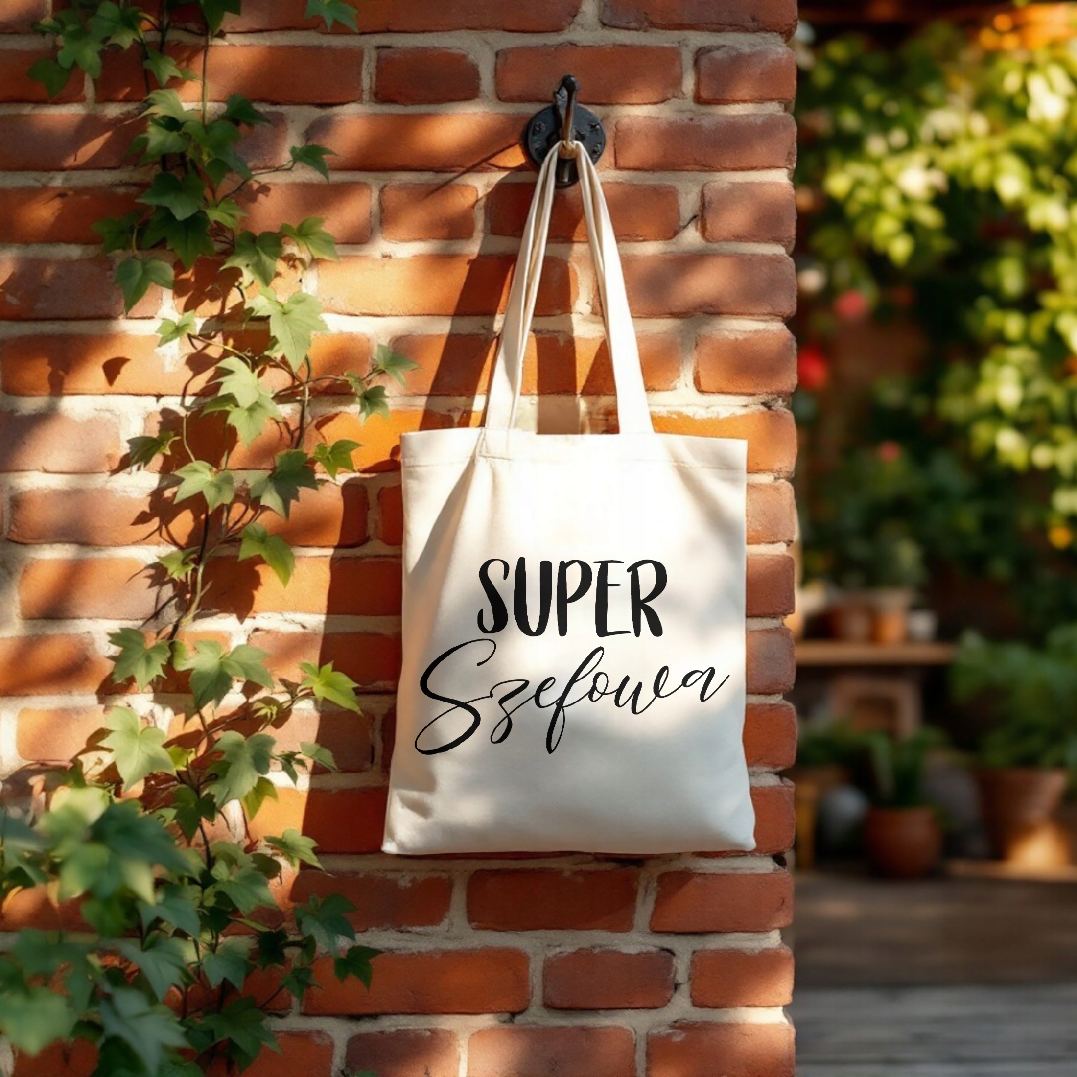 Torba bawełniana na zakupy Super Szefowa Zabawny Prezent