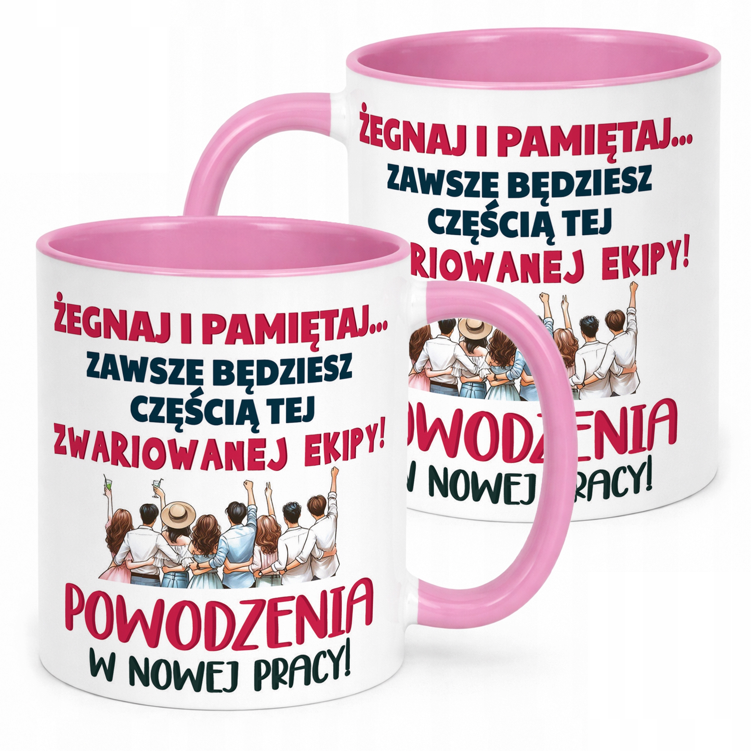 Kubek Różowy Pożeganie Odejście z Pracy Dla Kolegi Koleżanki Prezent